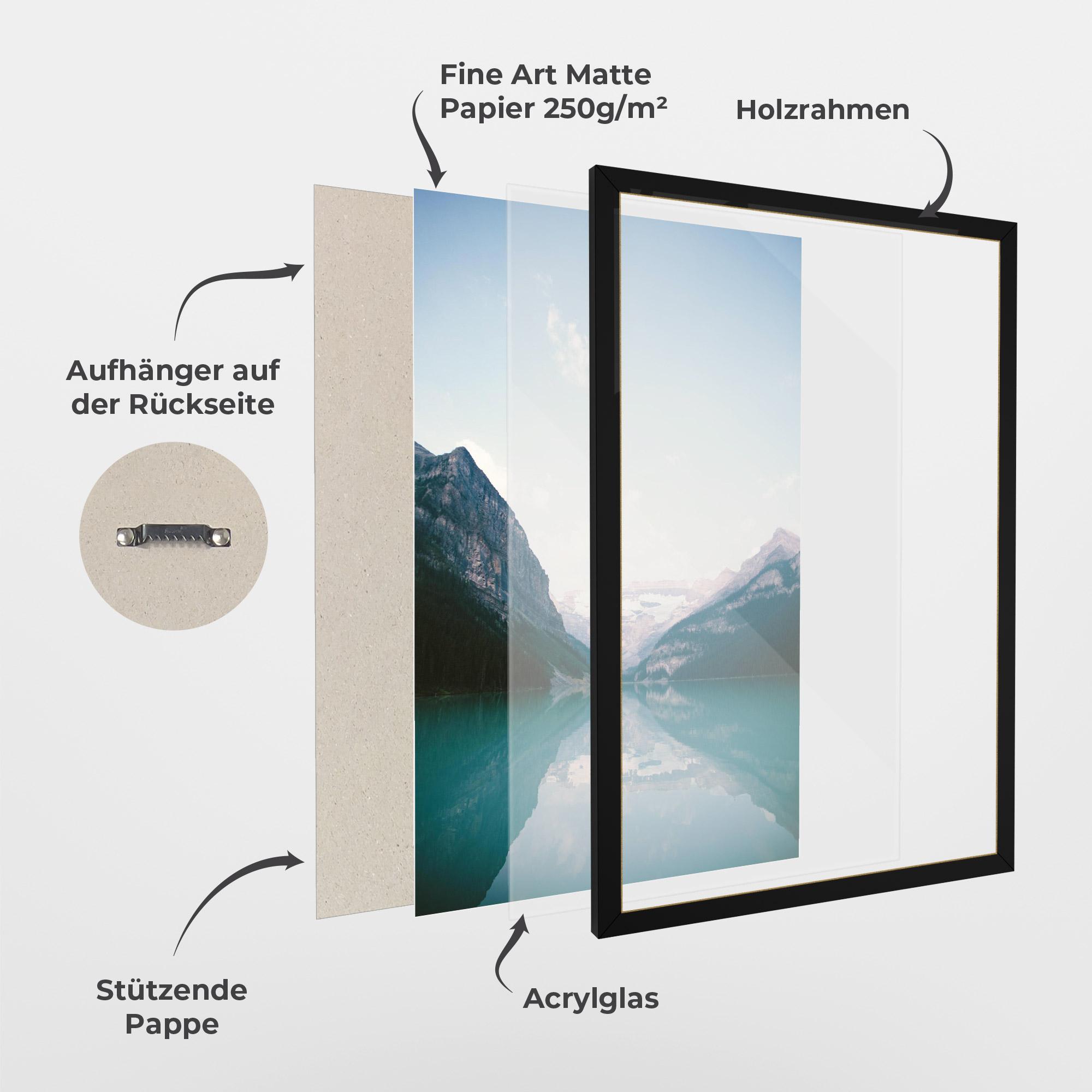 Gerahmte Poster Mountain Valley mockup 1