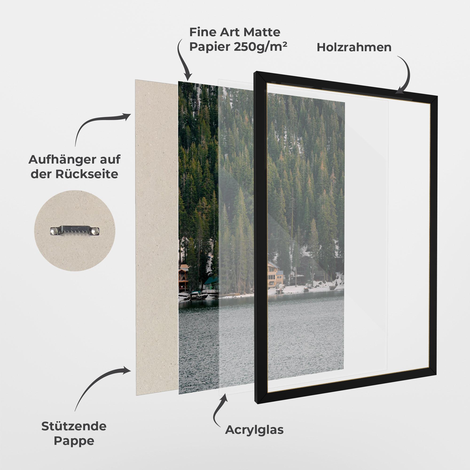 Gerahmte Poster Peacefull Place mockup 1