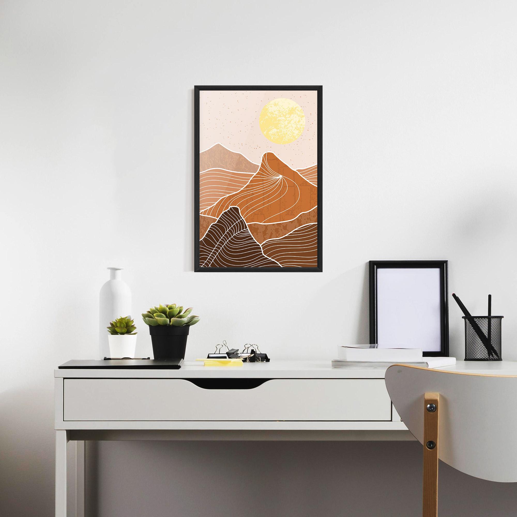 Gerahmte Poster Orange Mountain mockup 7