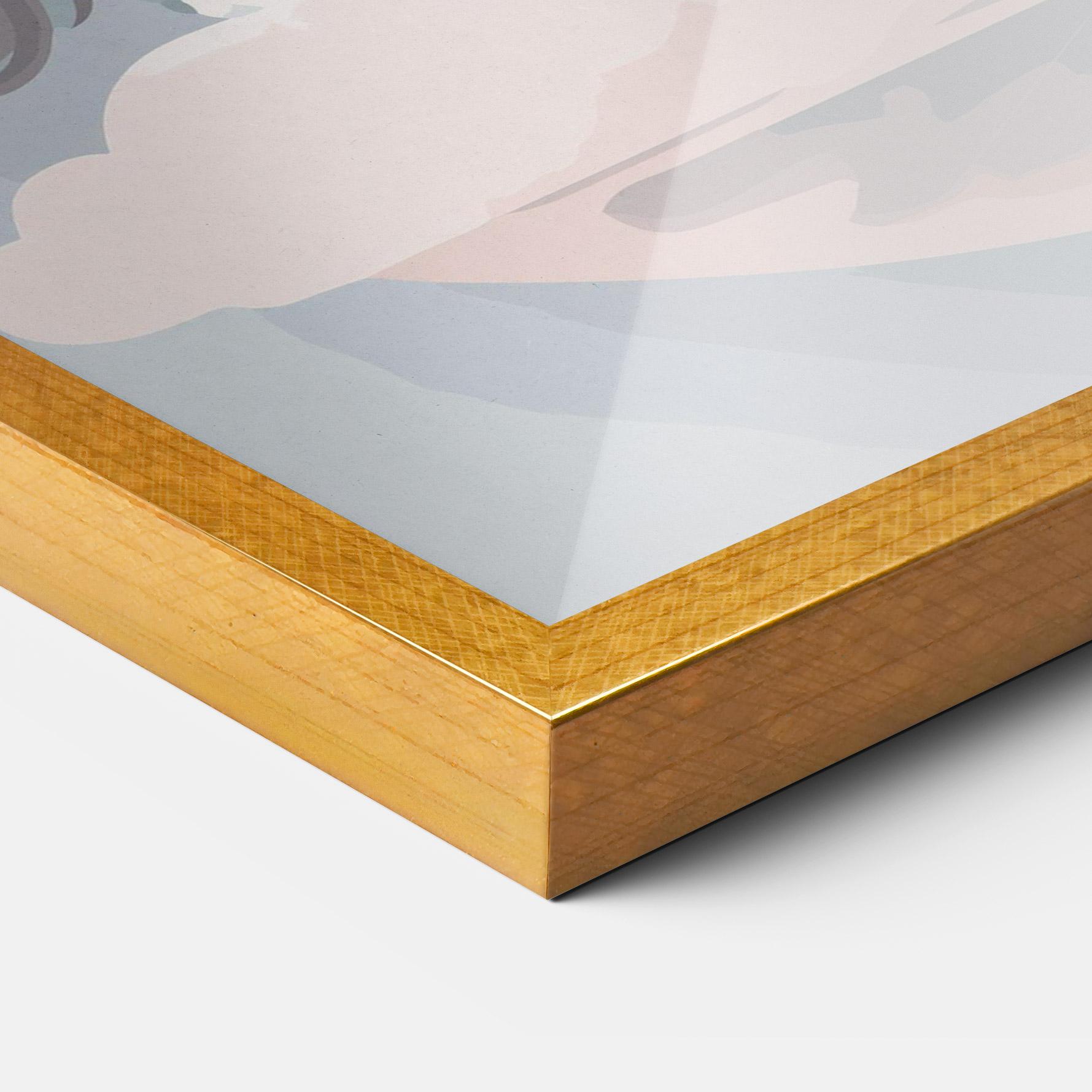 Gerahmte Poster Cloud White Art mockup 3