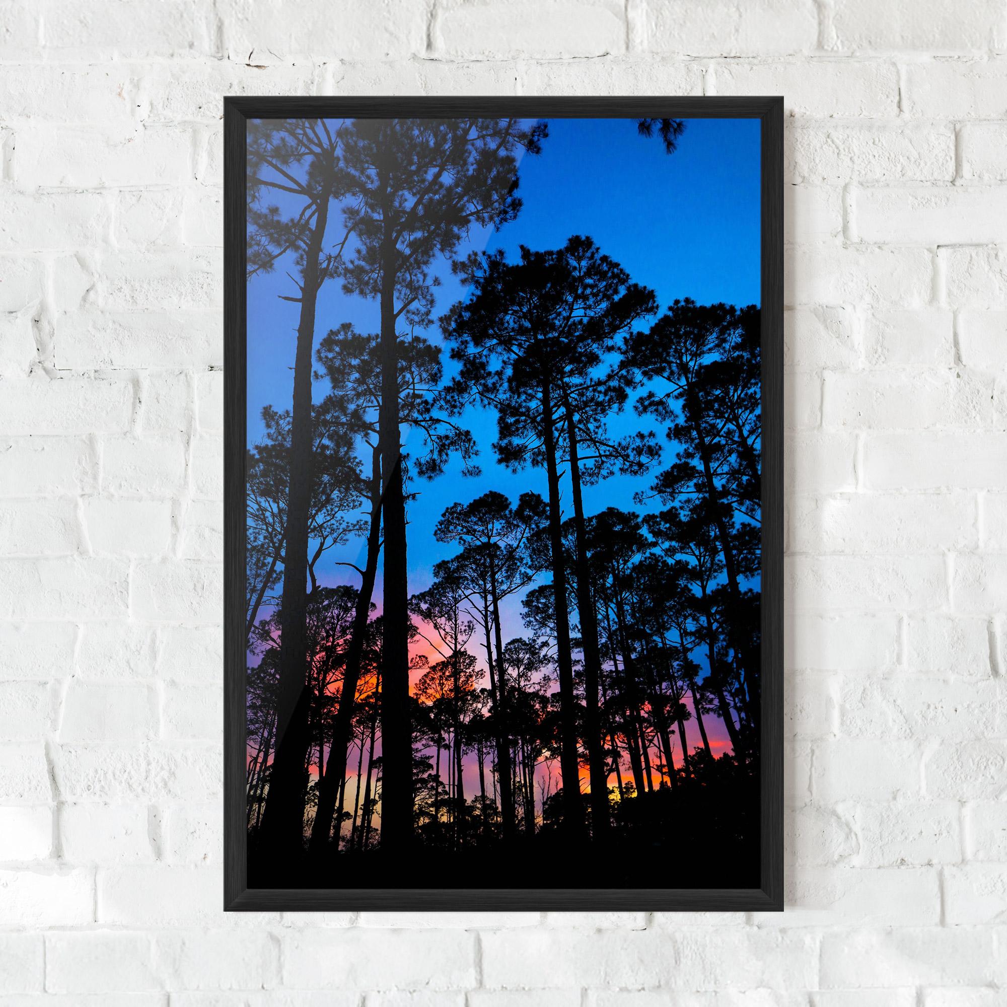 Gerahmte Poster Blue Sky Forest mockup 0
