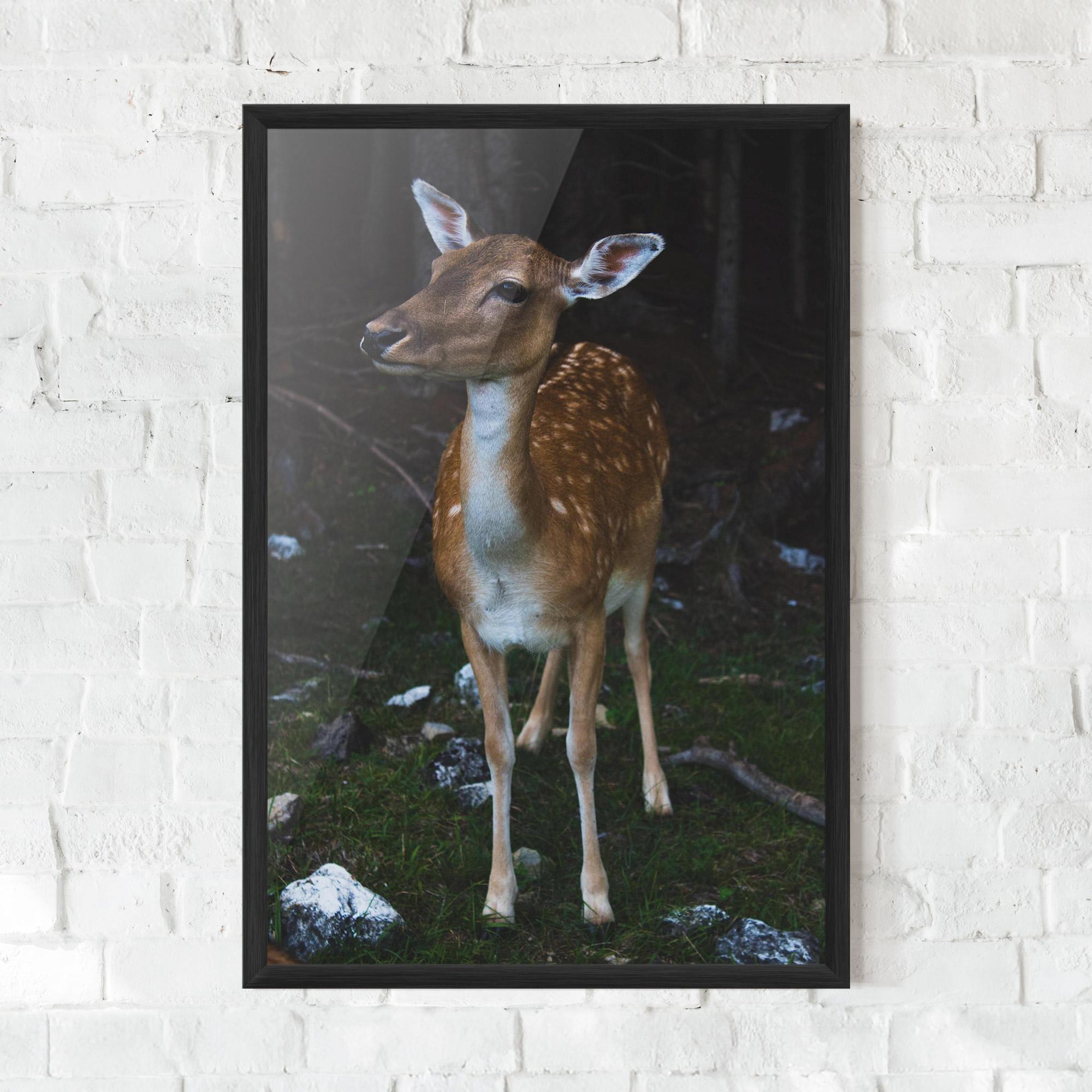 Gerahmte Poster Forest Cute Deer mockup 0