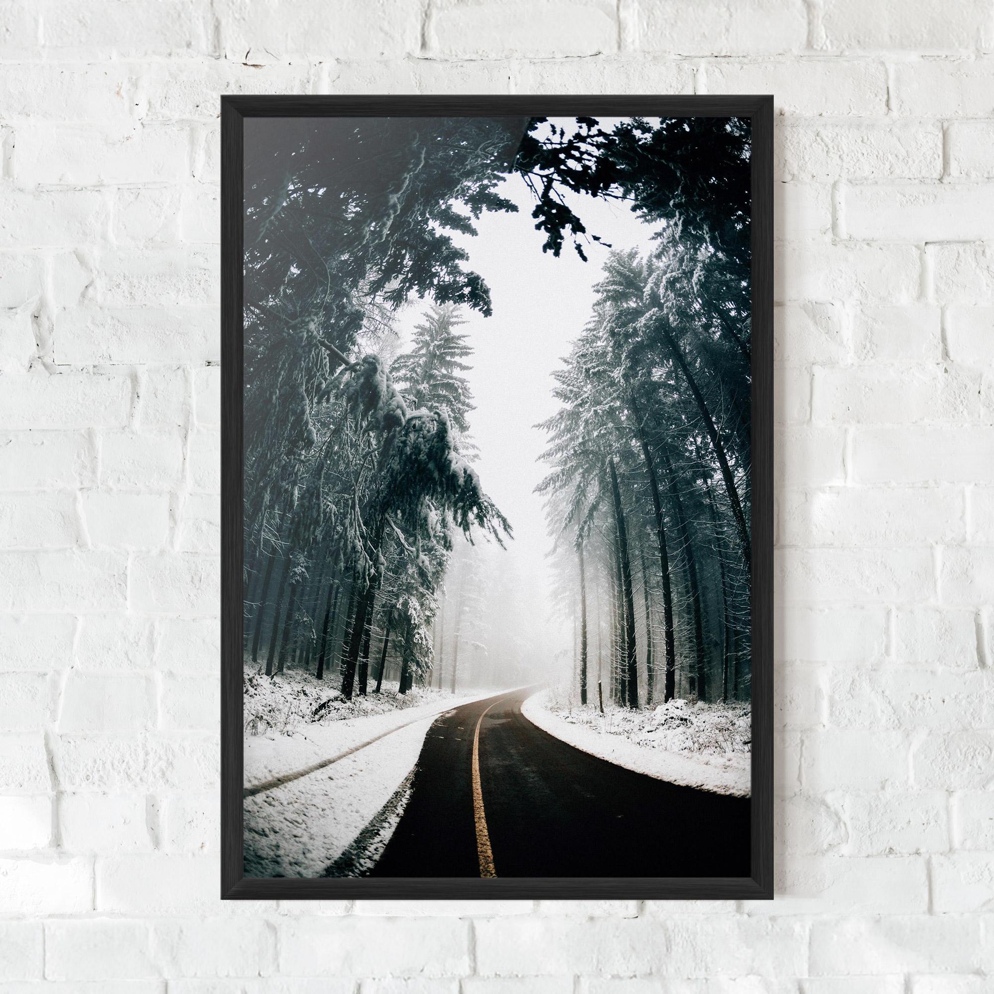 Gerahmte Poster Snow Road Dorest mockup 0