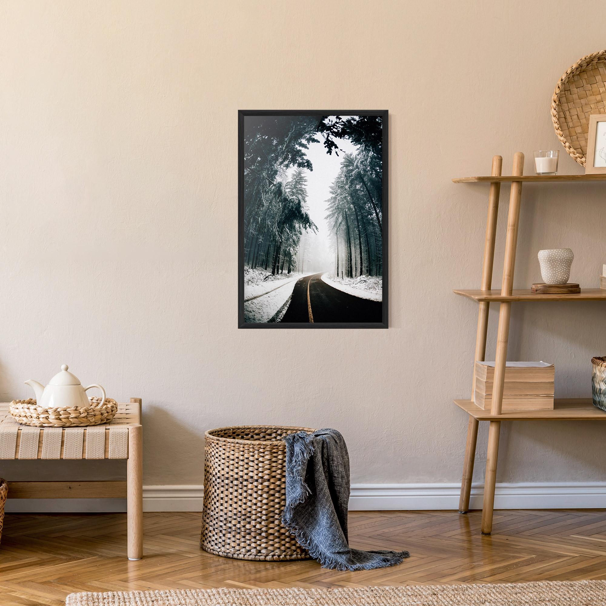 Gerahmte Poster Snow Road Dorest mockup 9