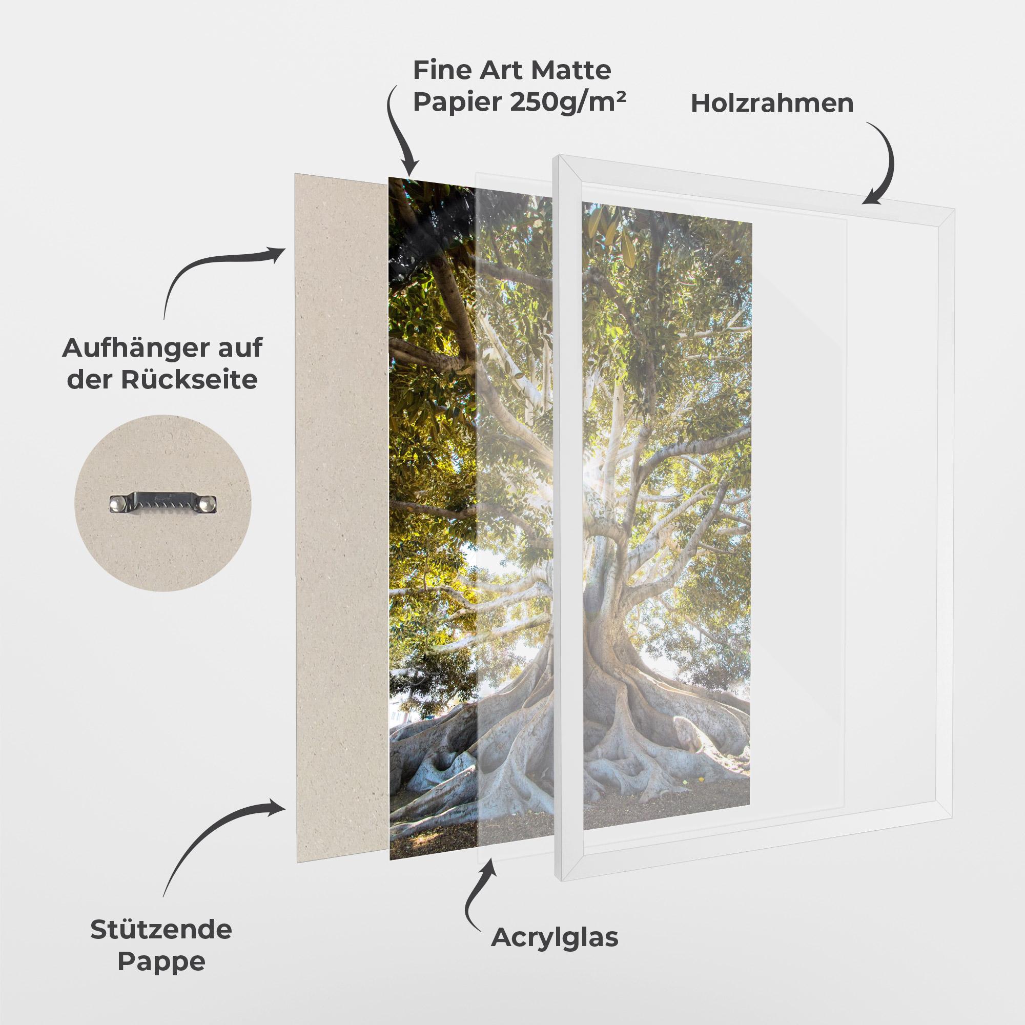 Gerahmte Poster Big Old Tree mockup 1