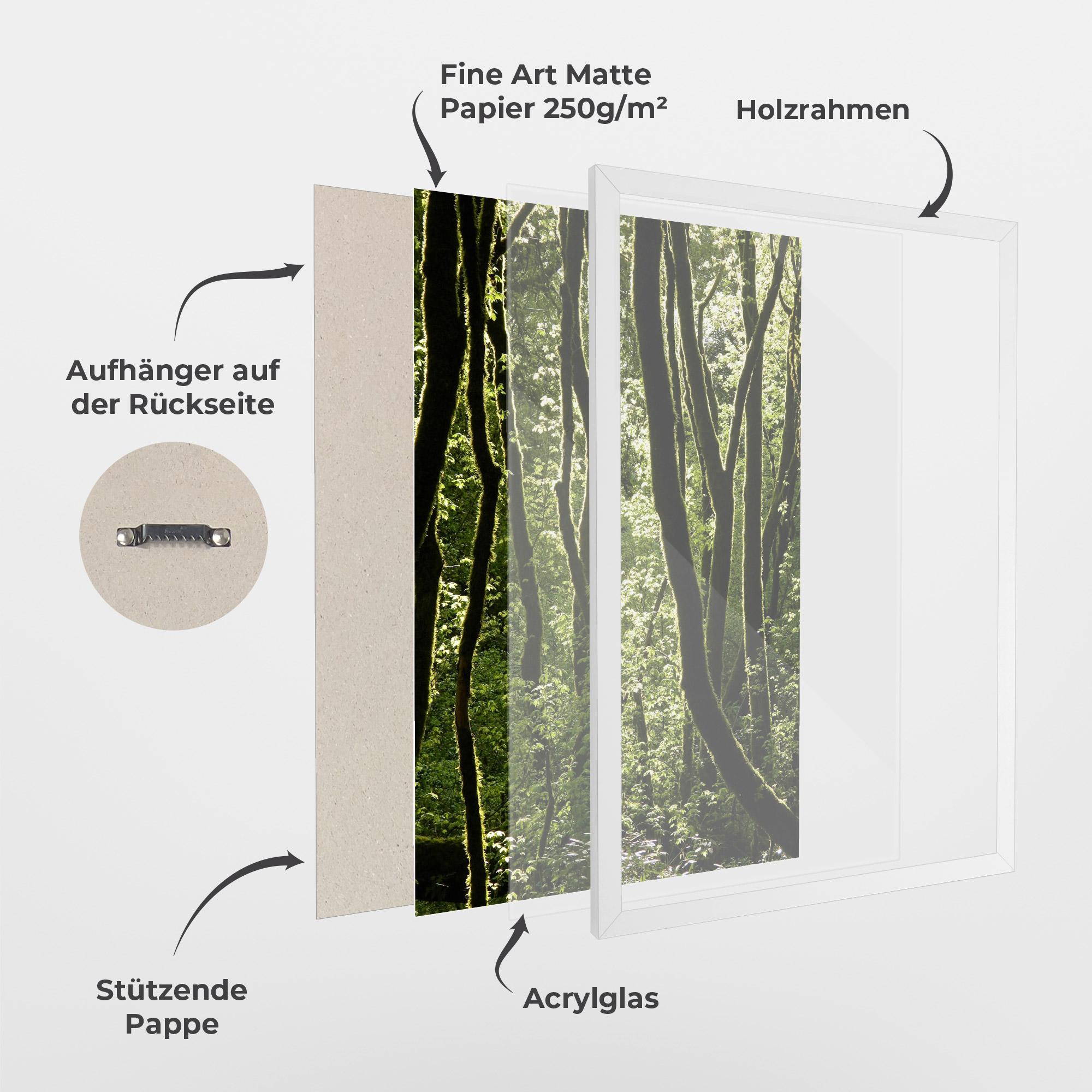 Gerahmte Poster Forest Black Trees mockup 1