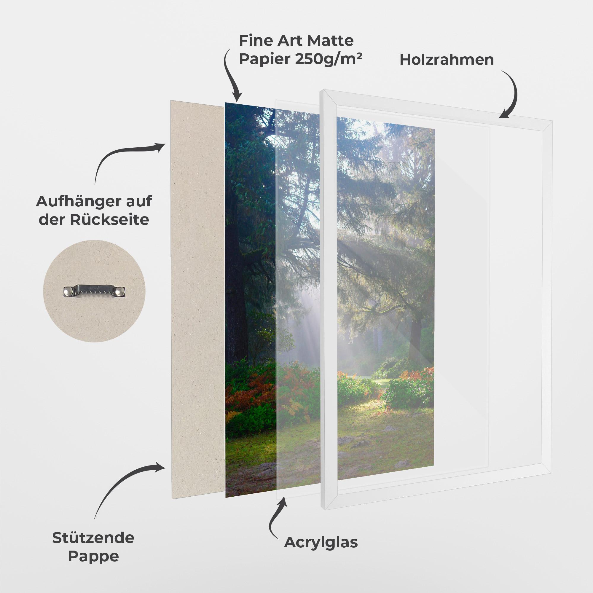 Gerahmte Poster Forest Light mockup 1