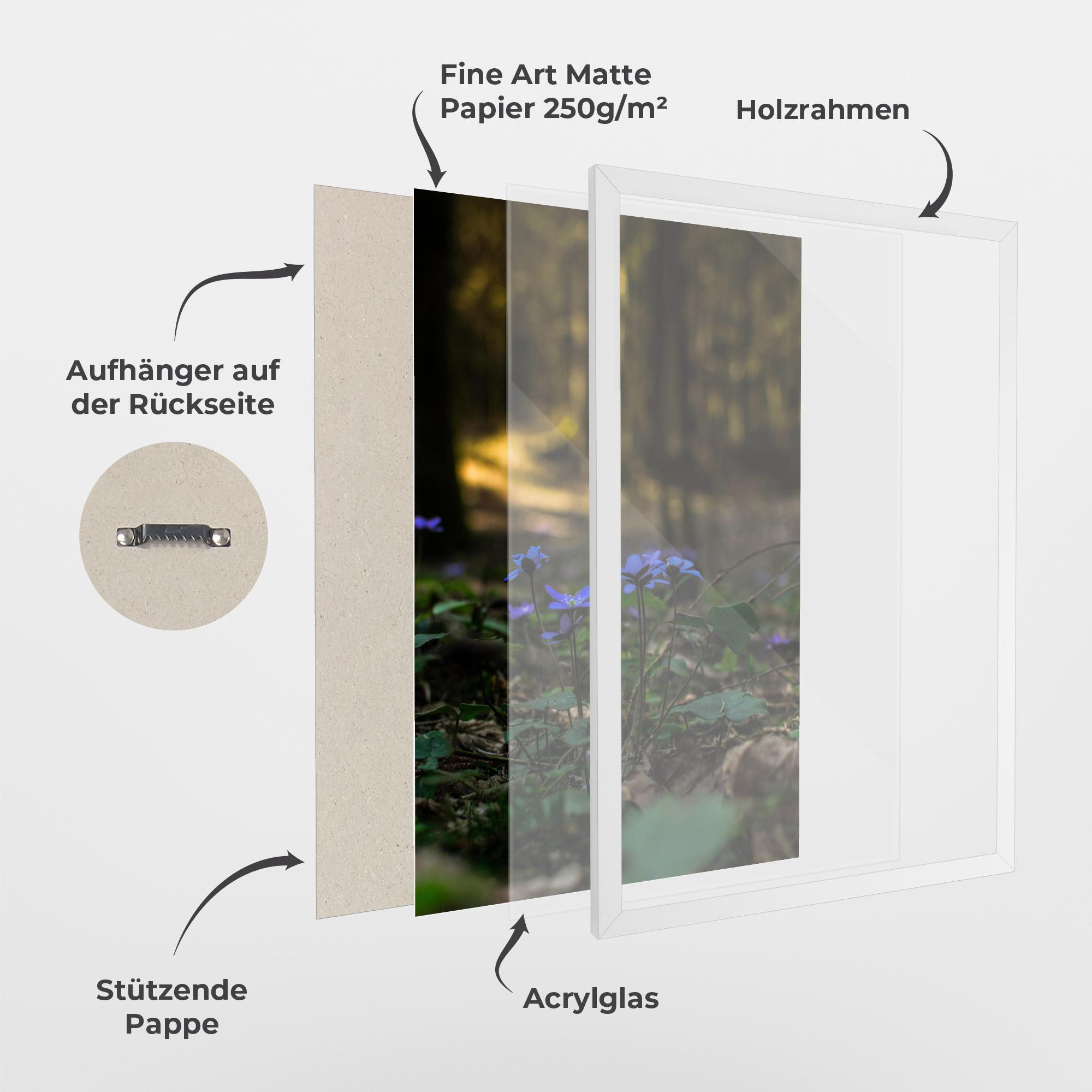 Gerahmte Poster Purple Flower Forest mockup 1