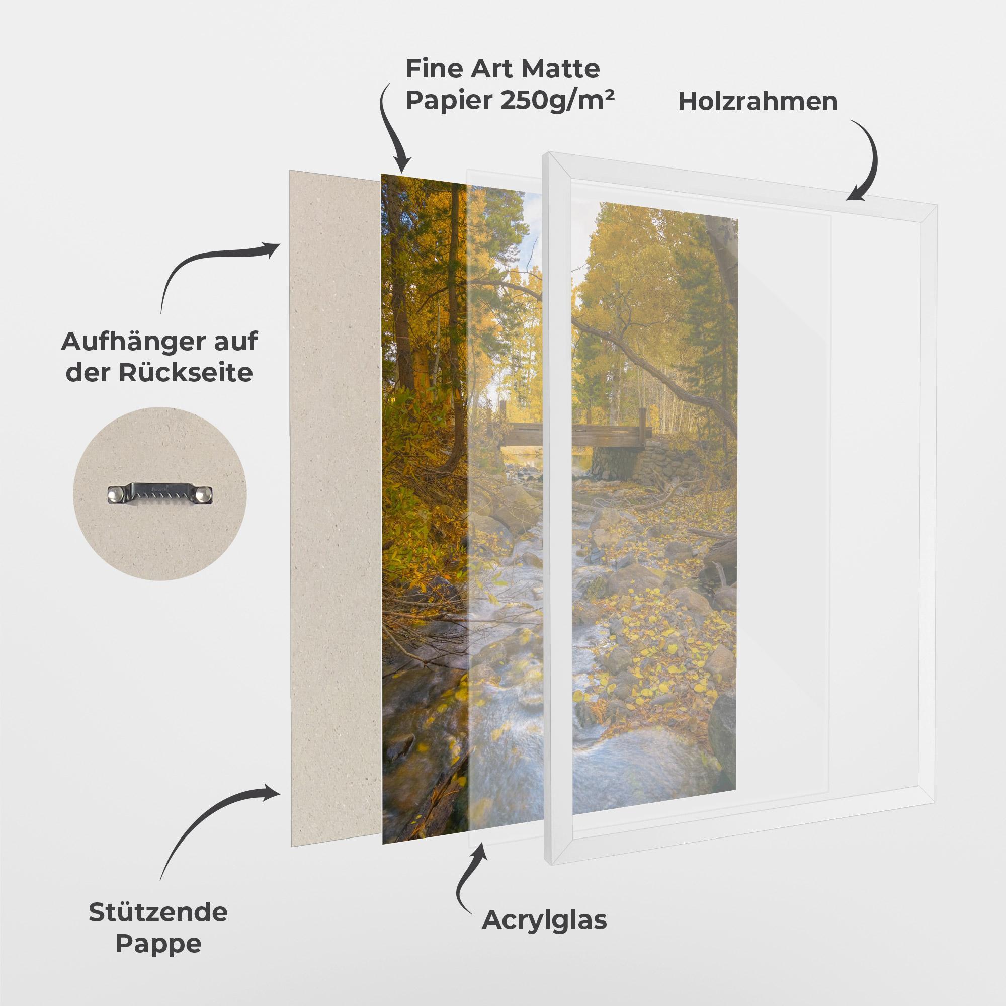 Gerahmte Poster Yellow View Forest mockup 1