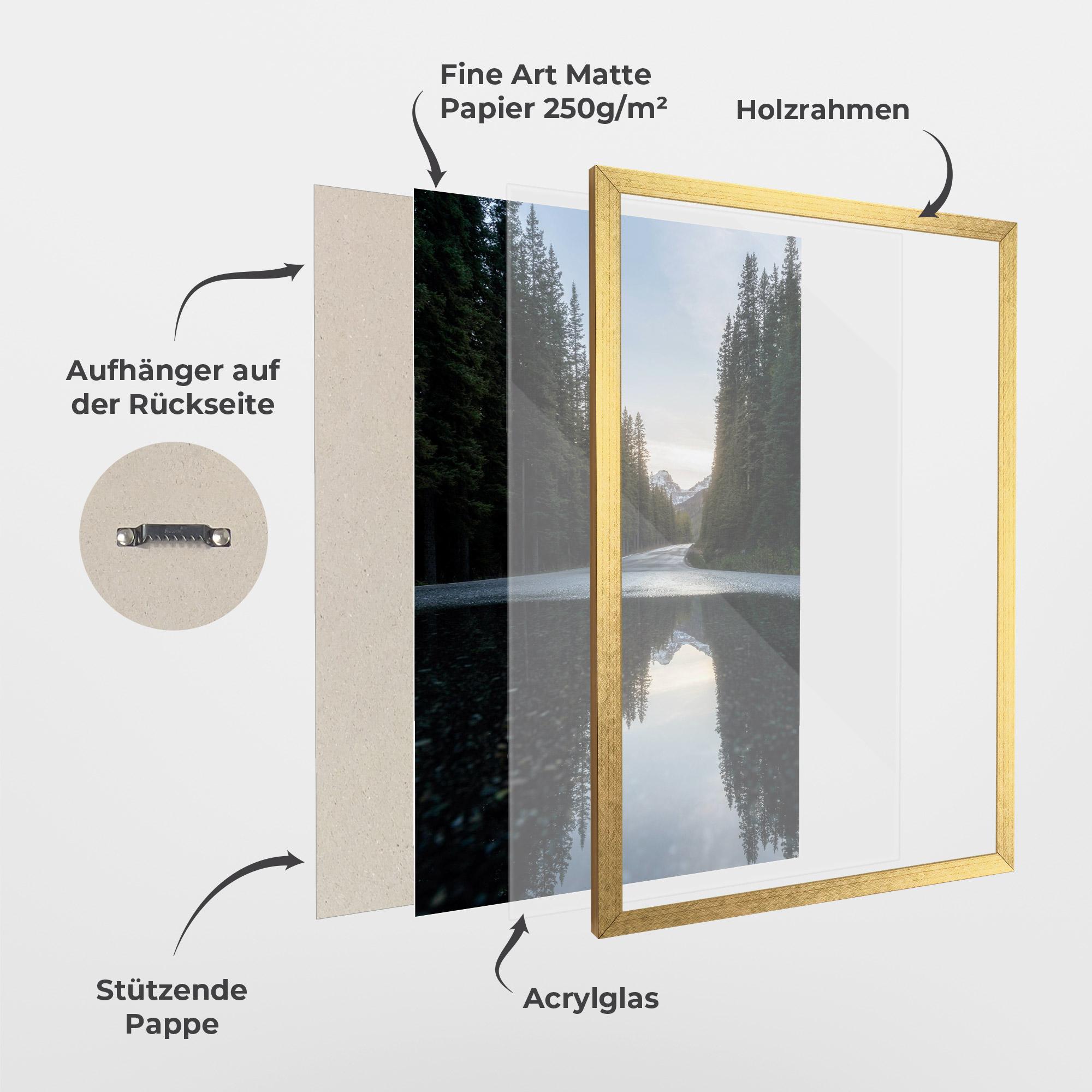 Gerahmte Poster Big Lake Forest mockup 1