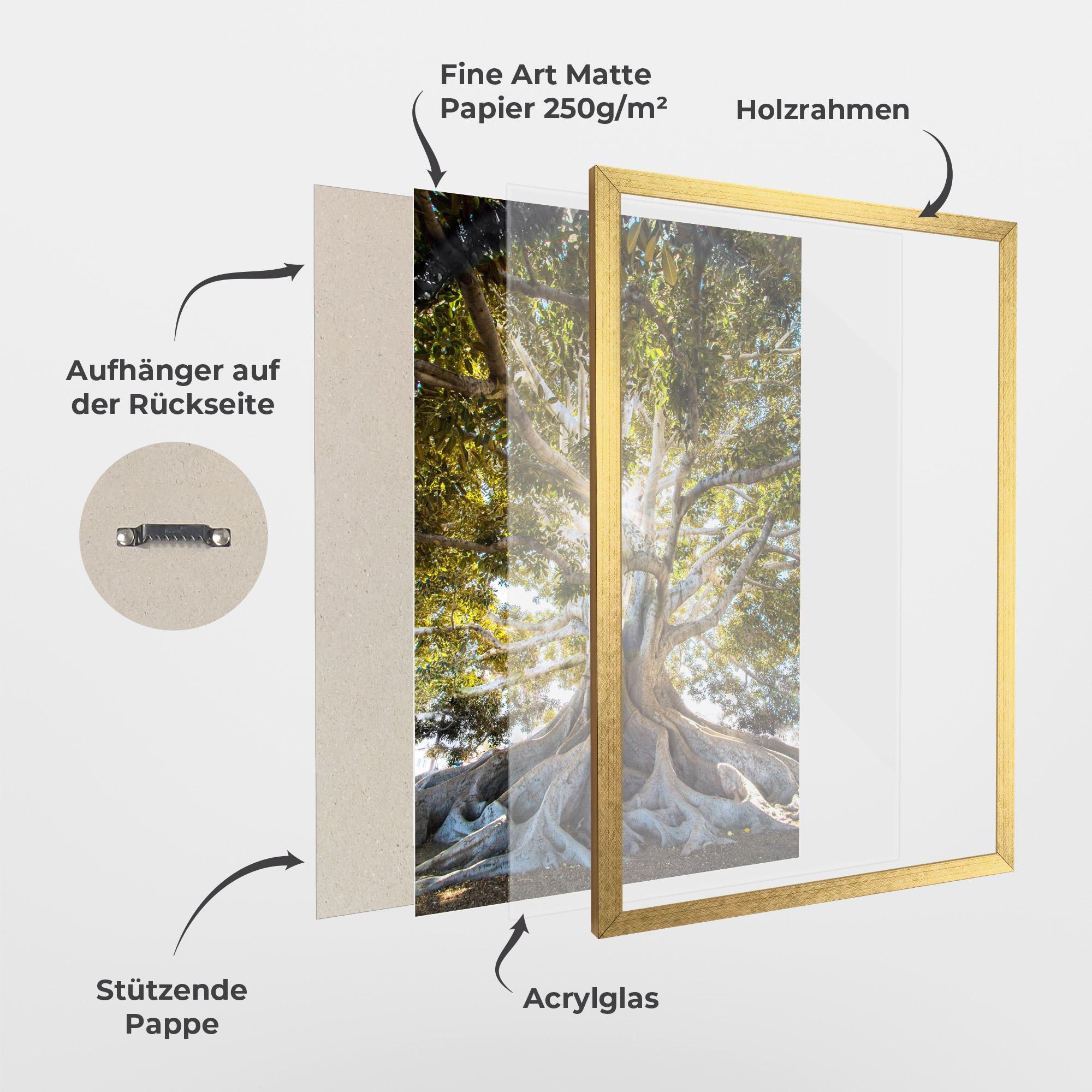 Gerahmte Poster Big Old Tree mockup 1