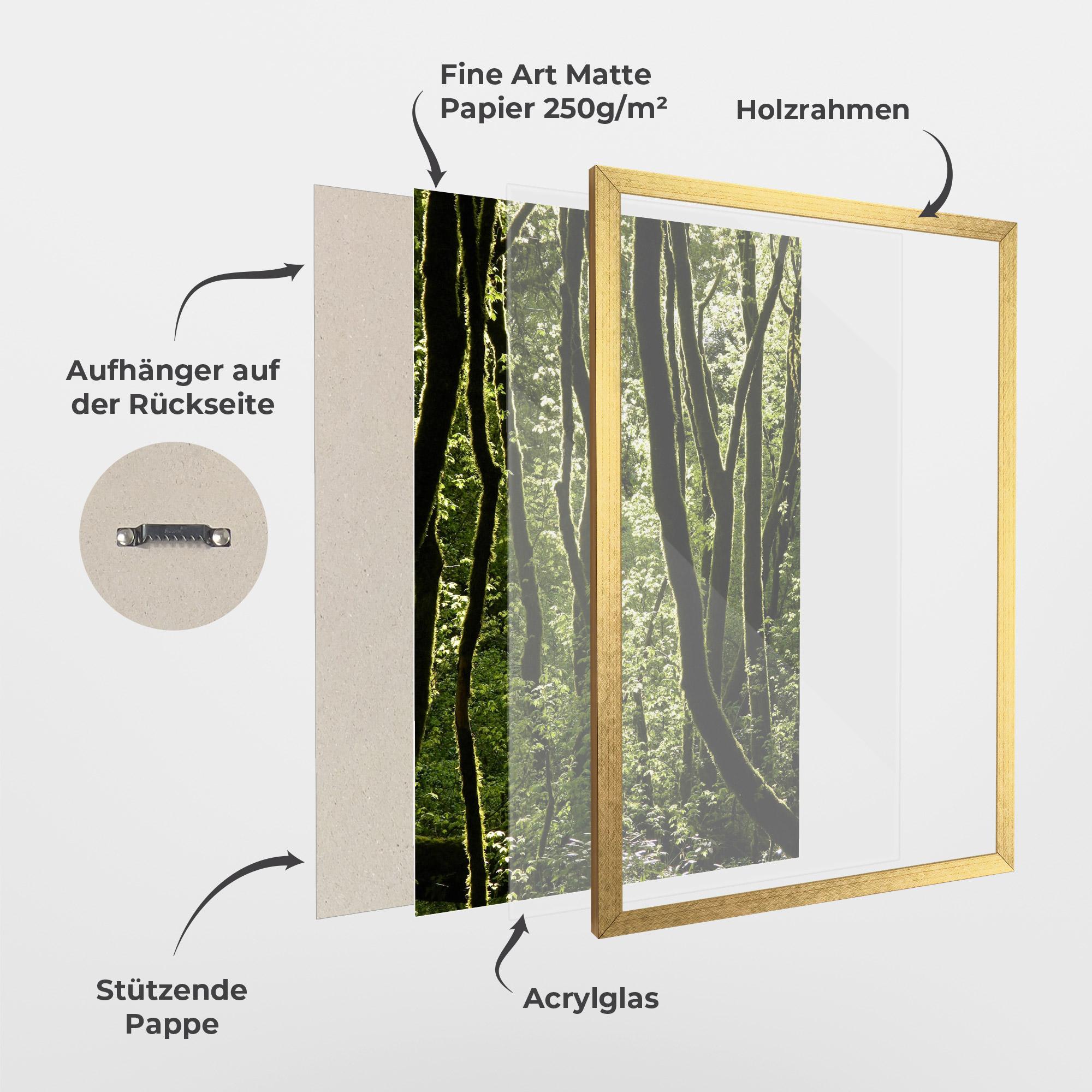 Gerahmte Poster Forest Black Trees mockup 1