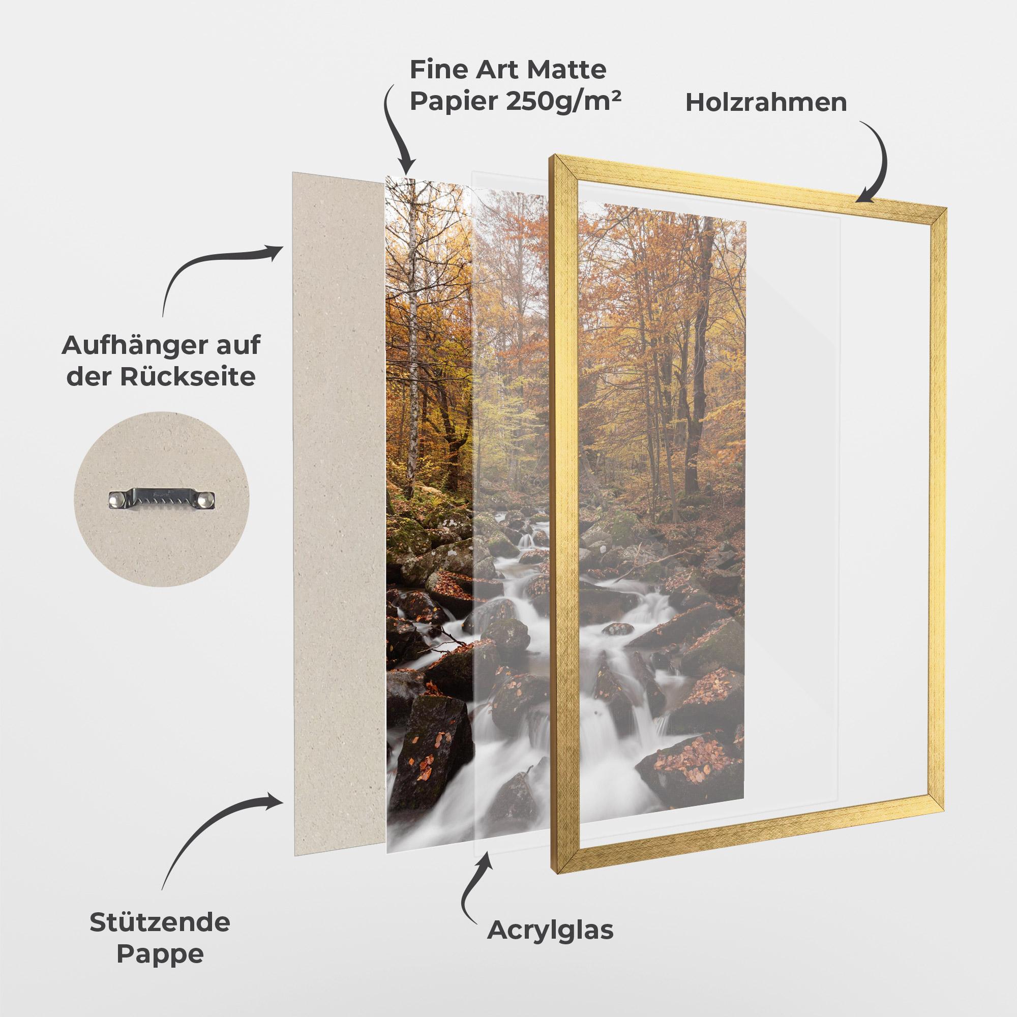 Gerahmte Poster River Forest View mockup 1