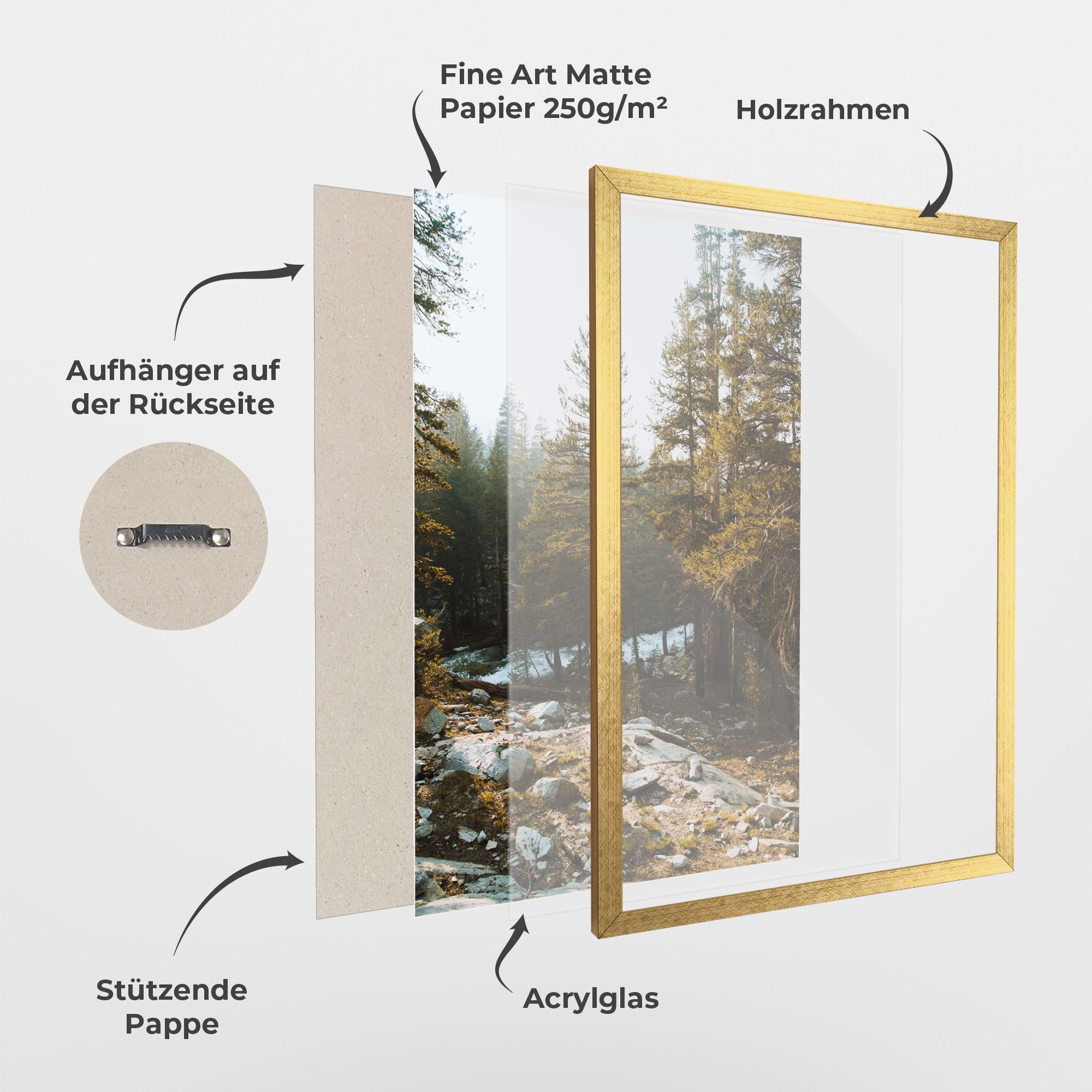 Gerahmte Poster Rock Forest View mockup 1