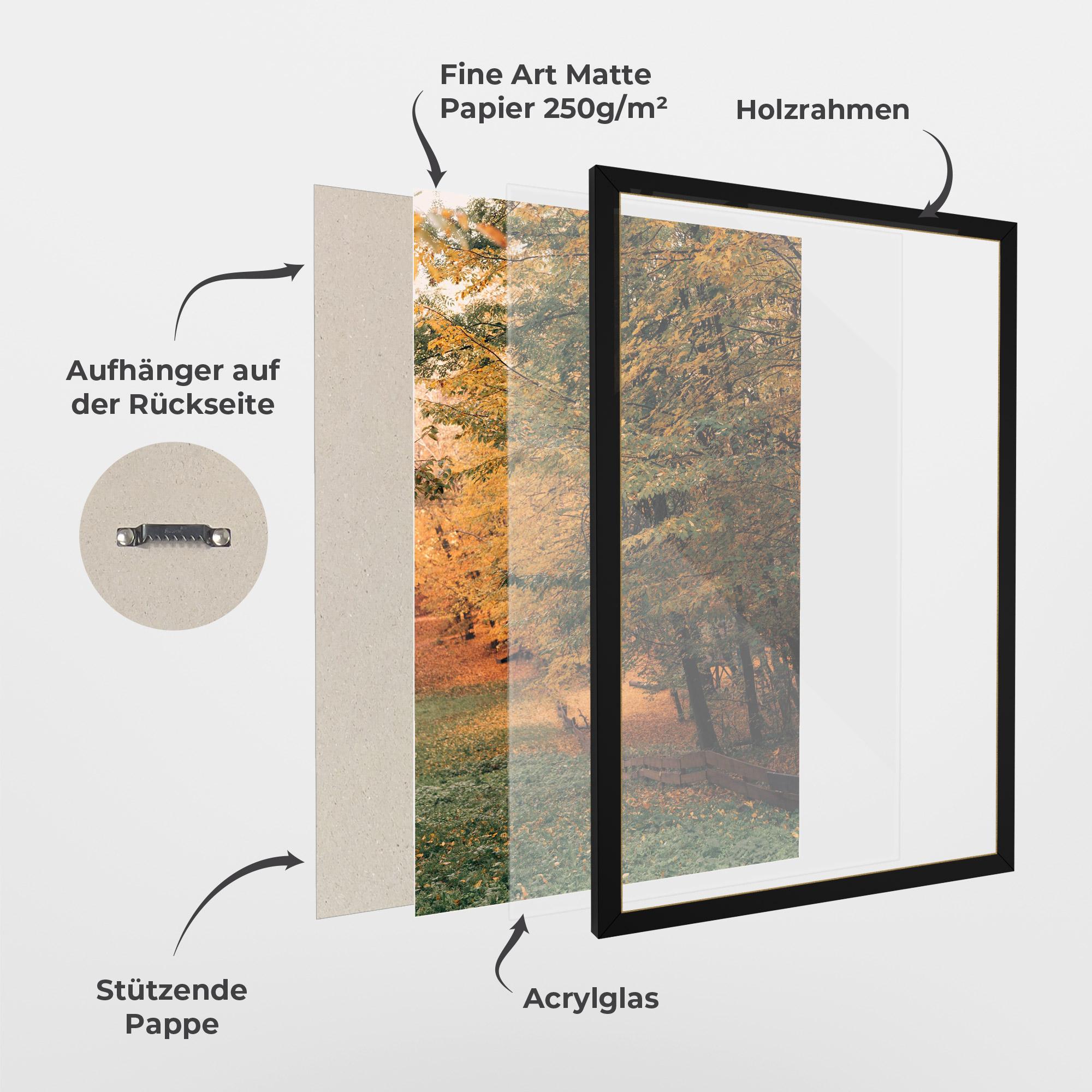 Gerahmte Poster Autumn Forest mockup 1