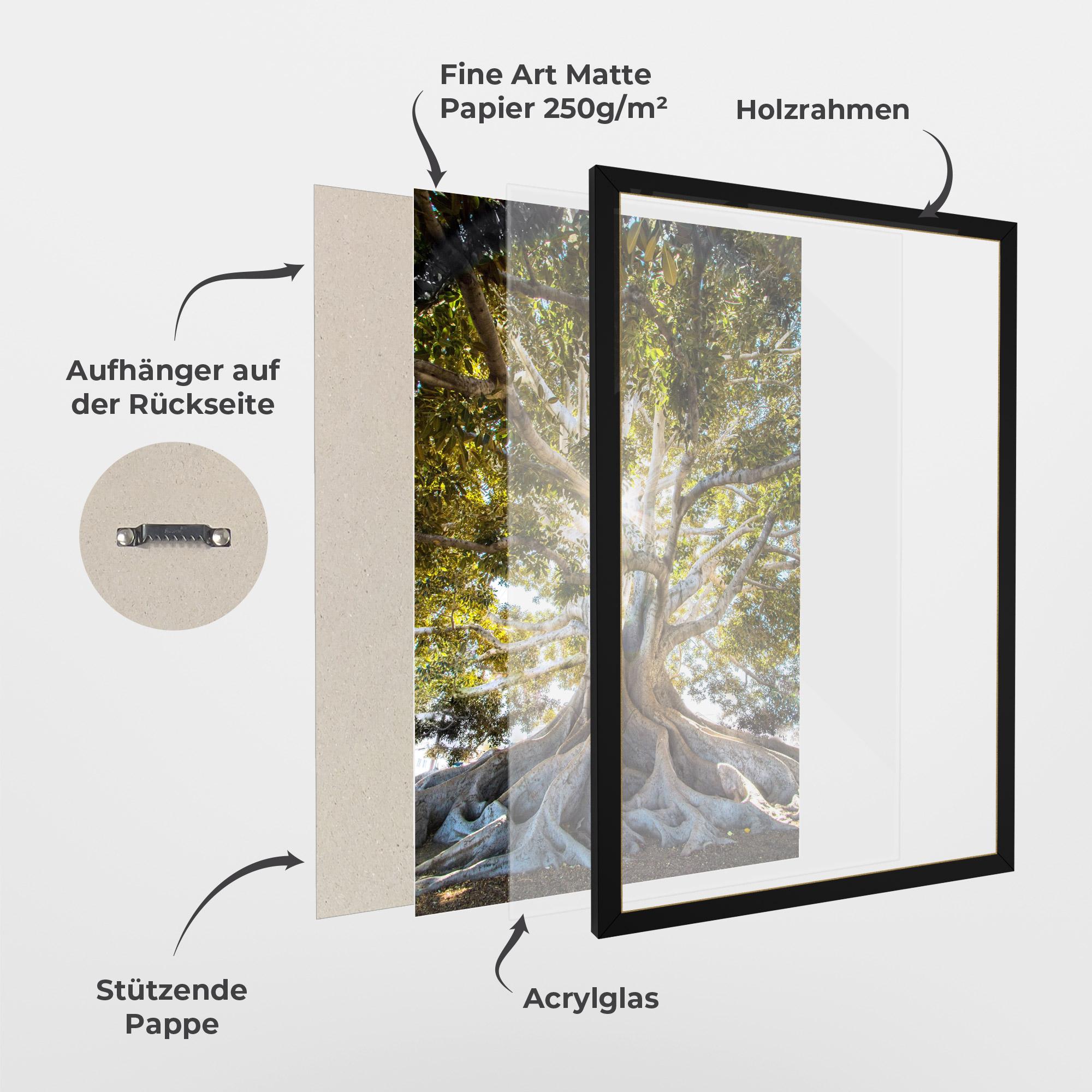Gerahmte Poster Big Old Tree mockup 1