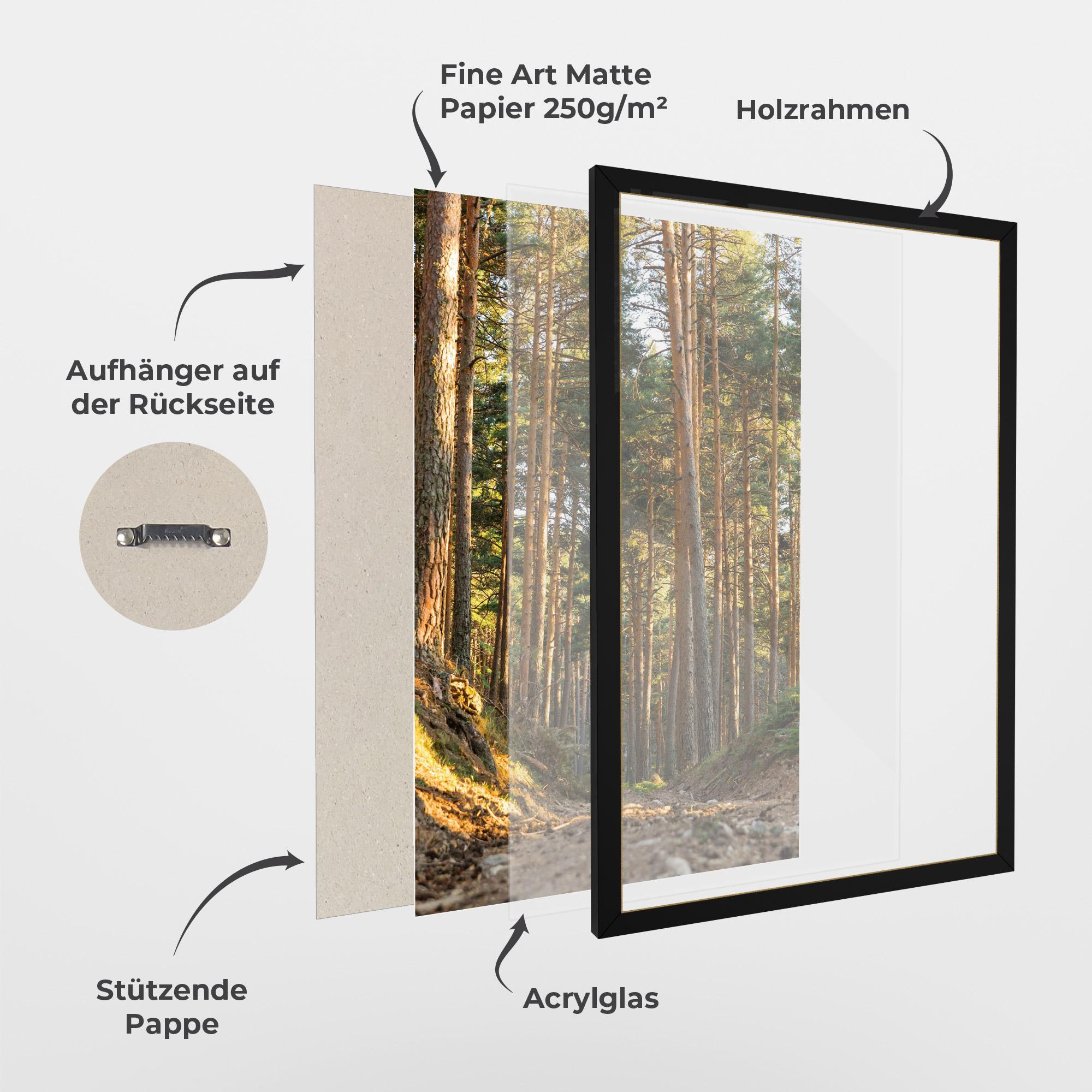 Gerahmte Poster Big Trees Forest mockup 1