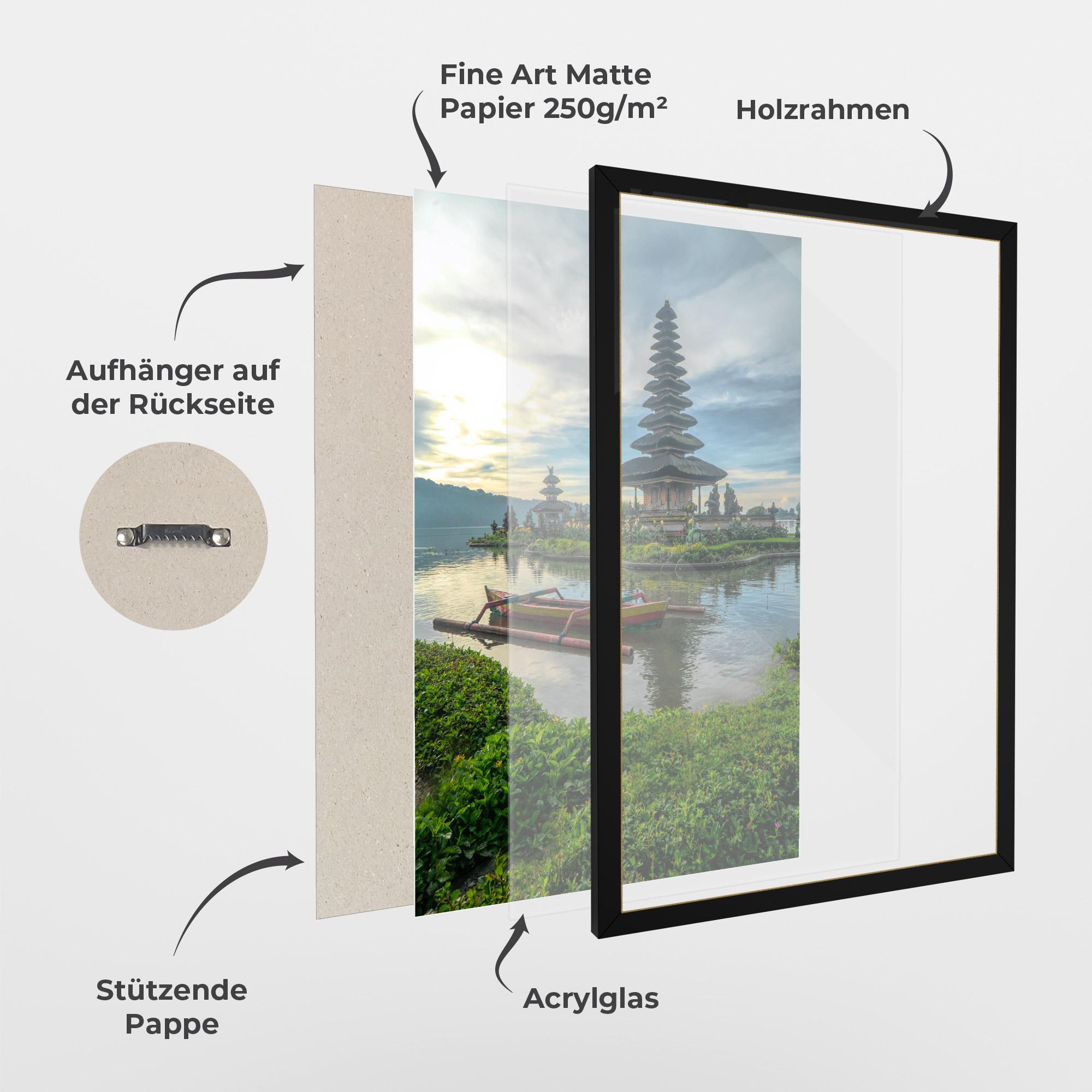 Gerahmte Poster Chinese Landscape mockup 1