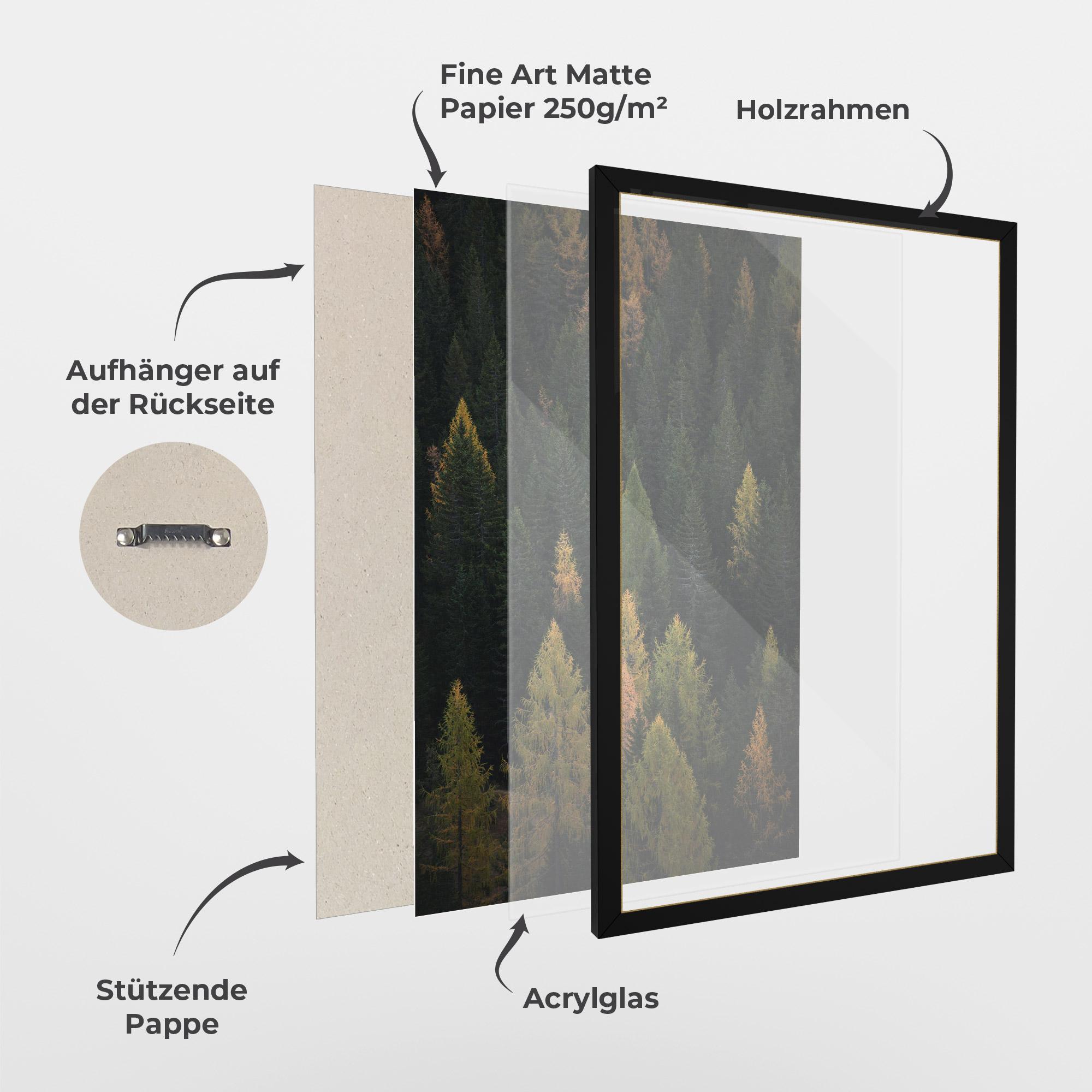 Gerahmte Poster Color Mix Tree mockup 1