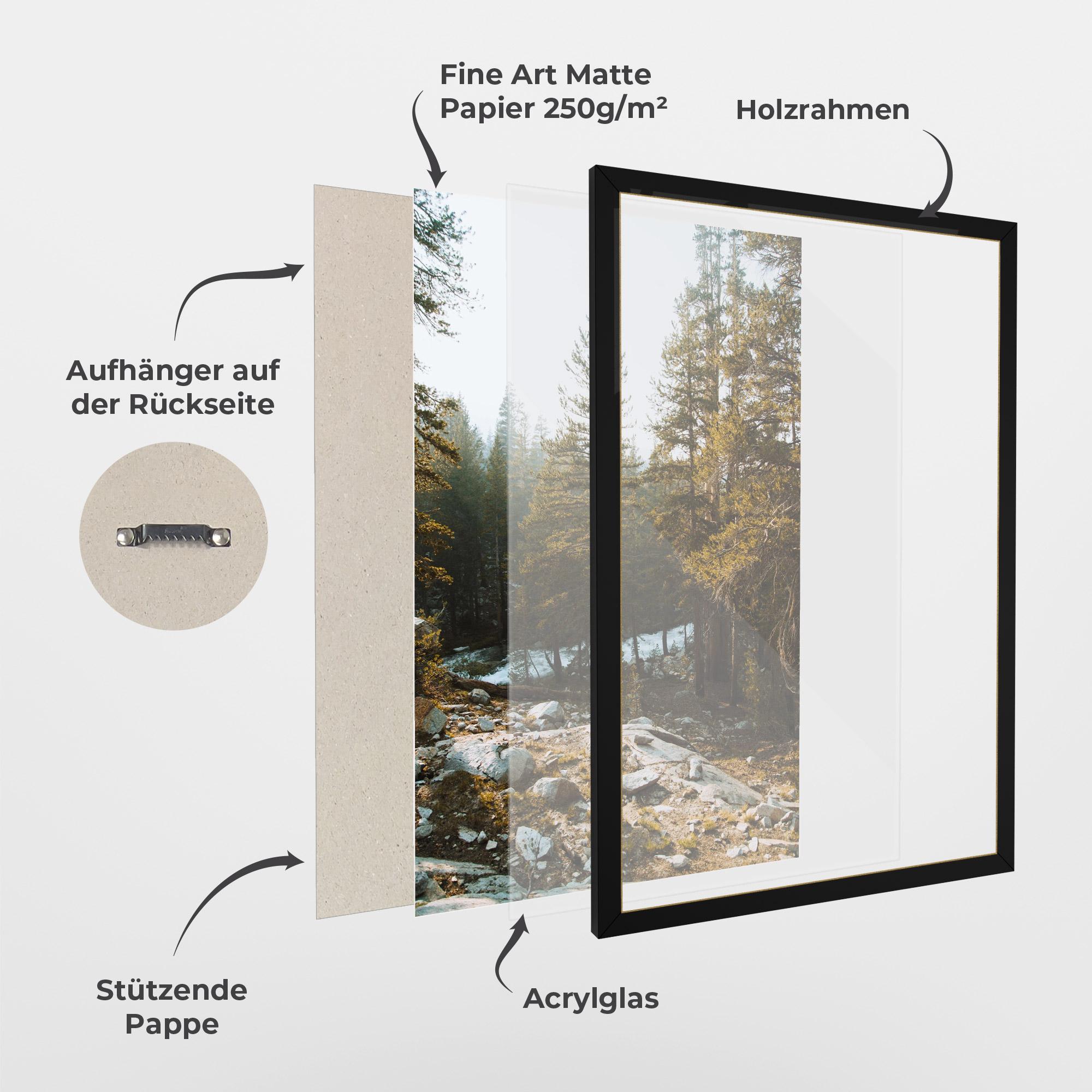 Gerahmte Poster Rock Forest View mockup 1