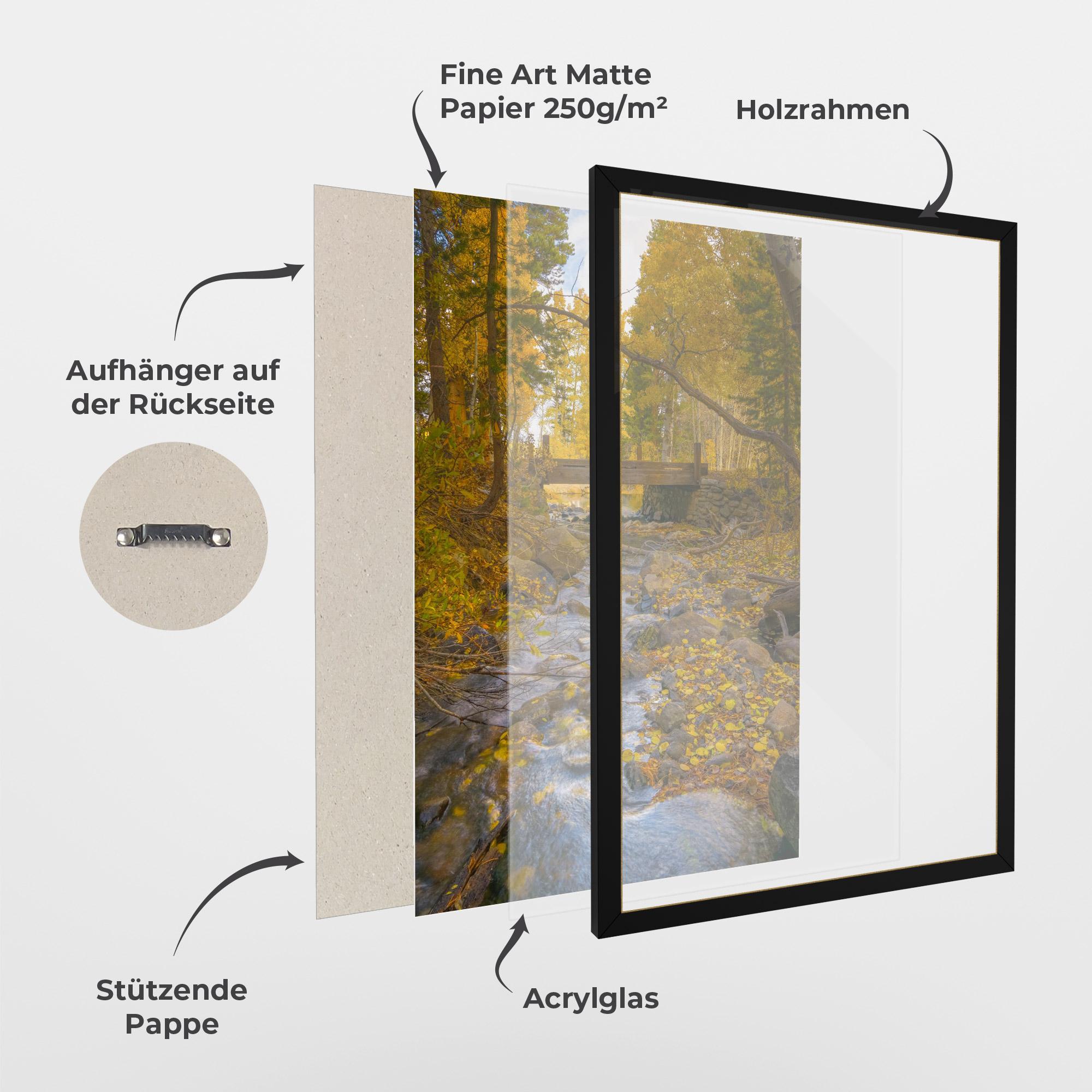 Gerahmte Poster Yellow View Forest mockup 1