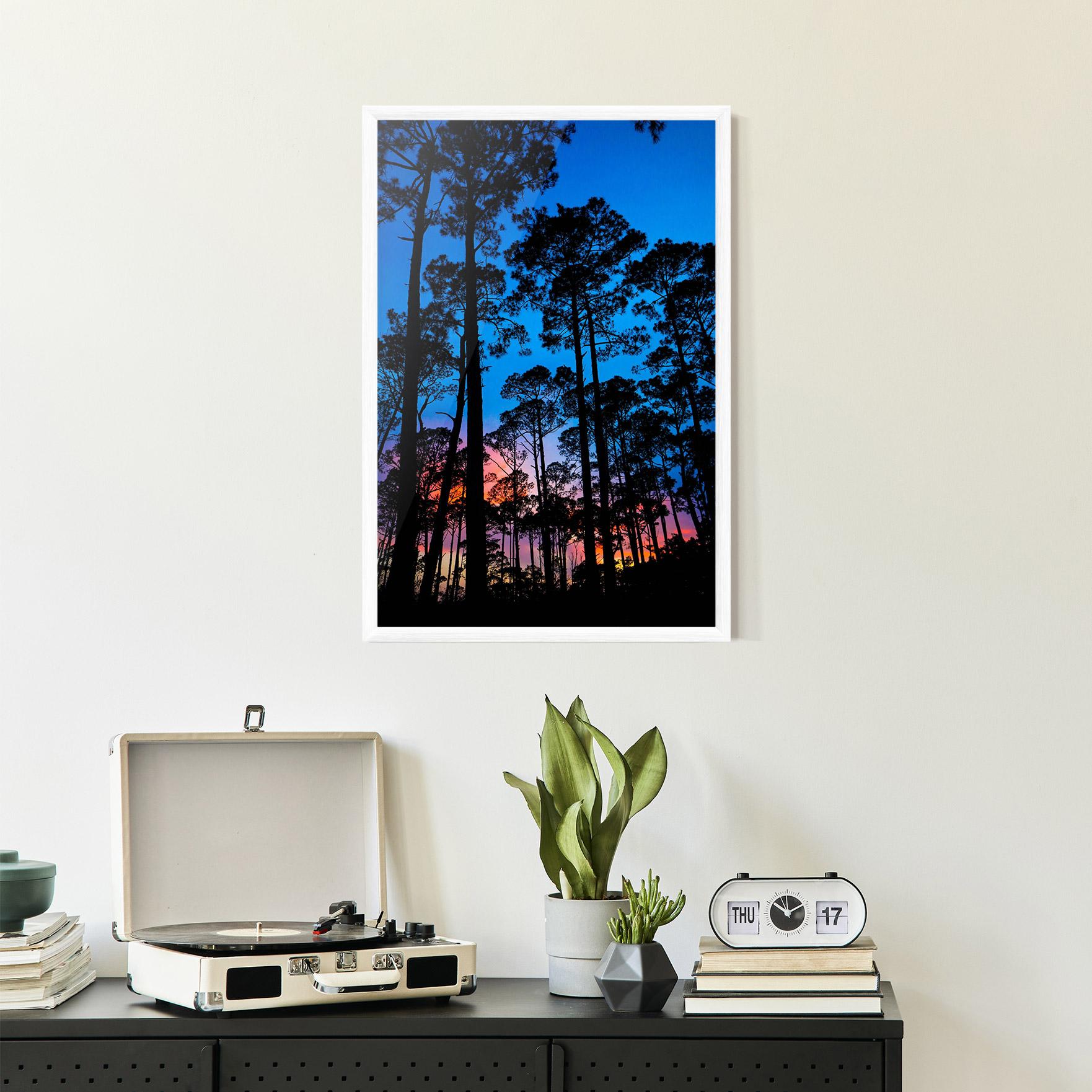 Gerahmte Poster Blue Sky Forest mockup 2
