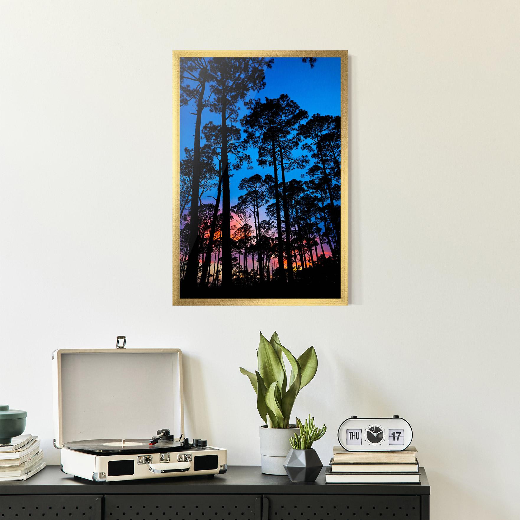 Gerahmte Poster Blue Sky Forest mockup 2