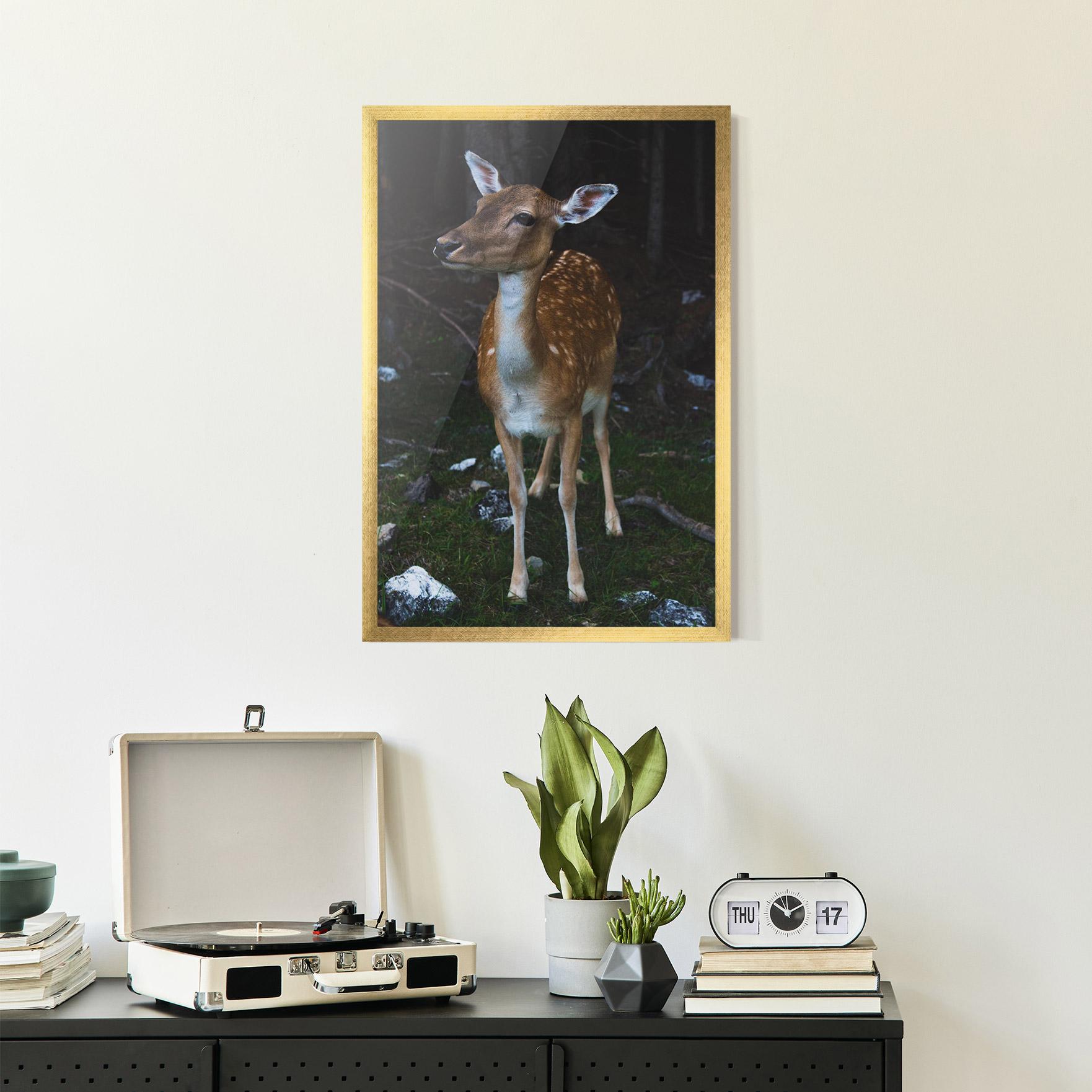 Gerahmte Poster Forest Cute Deer mockup 2