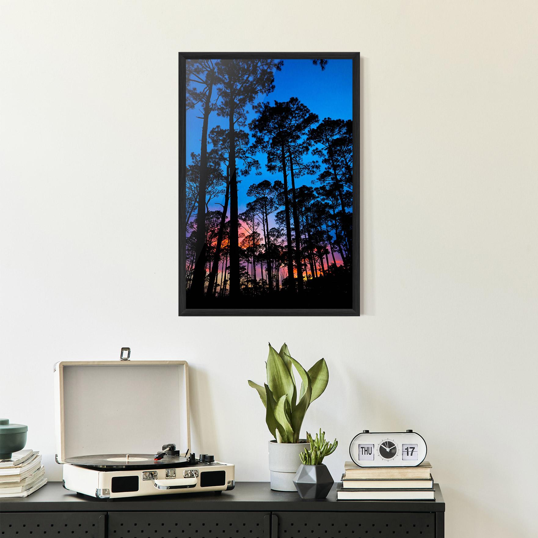 Gerahmte Poster Blue Sky Forest mockup 2