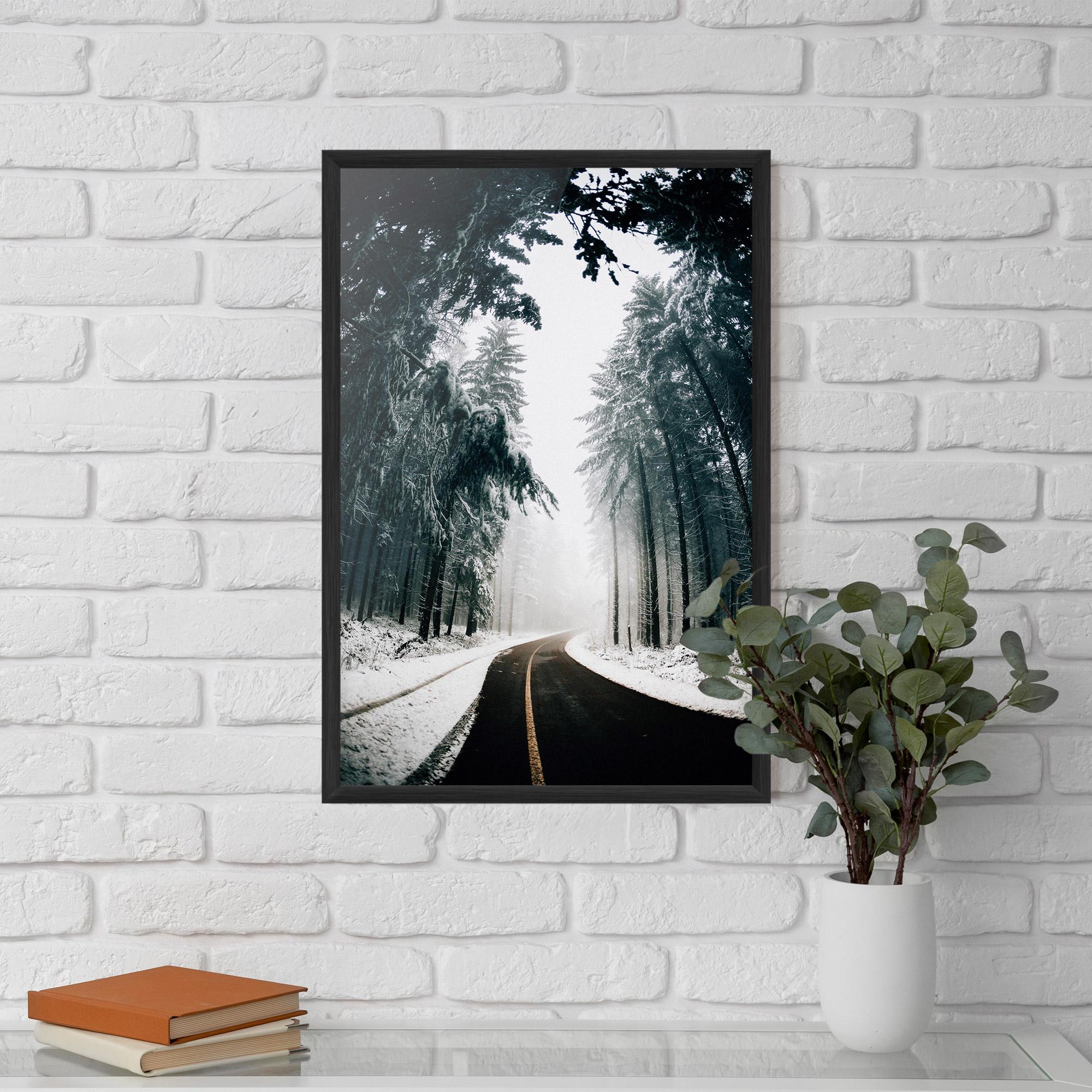 Gerahmte Poster Snow Road Dorest mockup 5