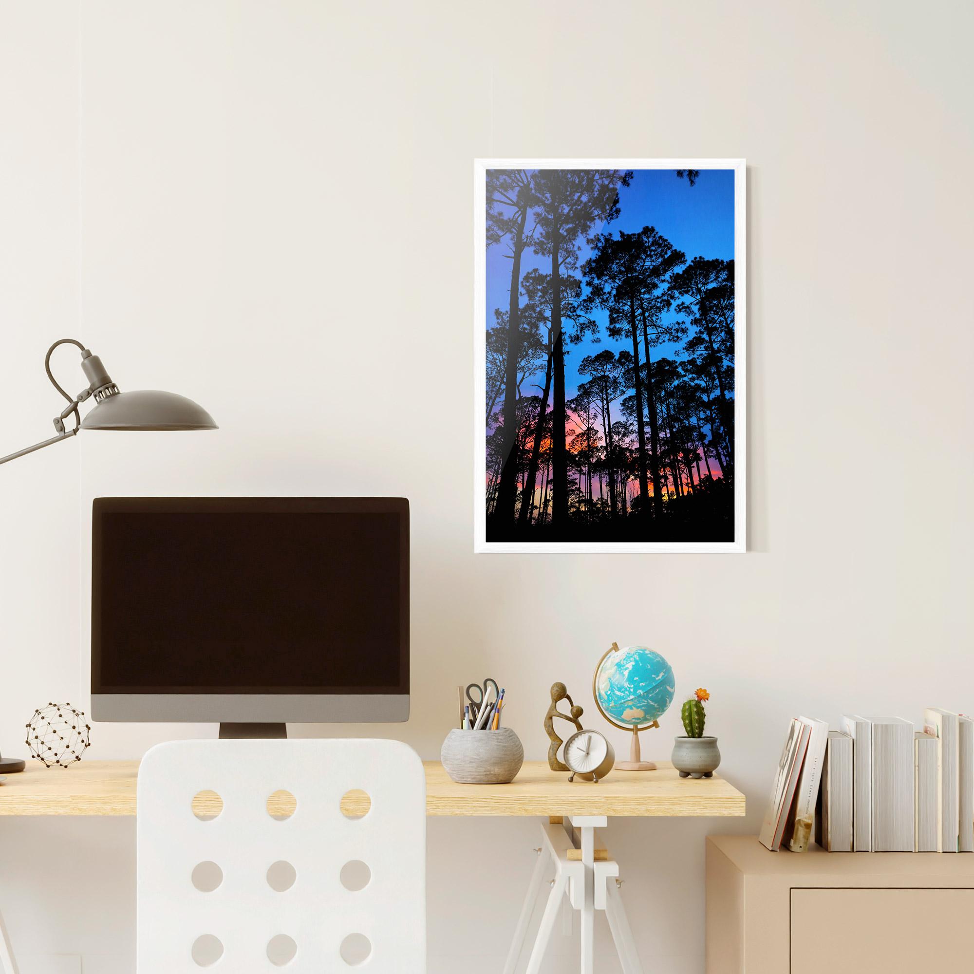 Gerahmte Poster Blue Sky Forest mockup 6