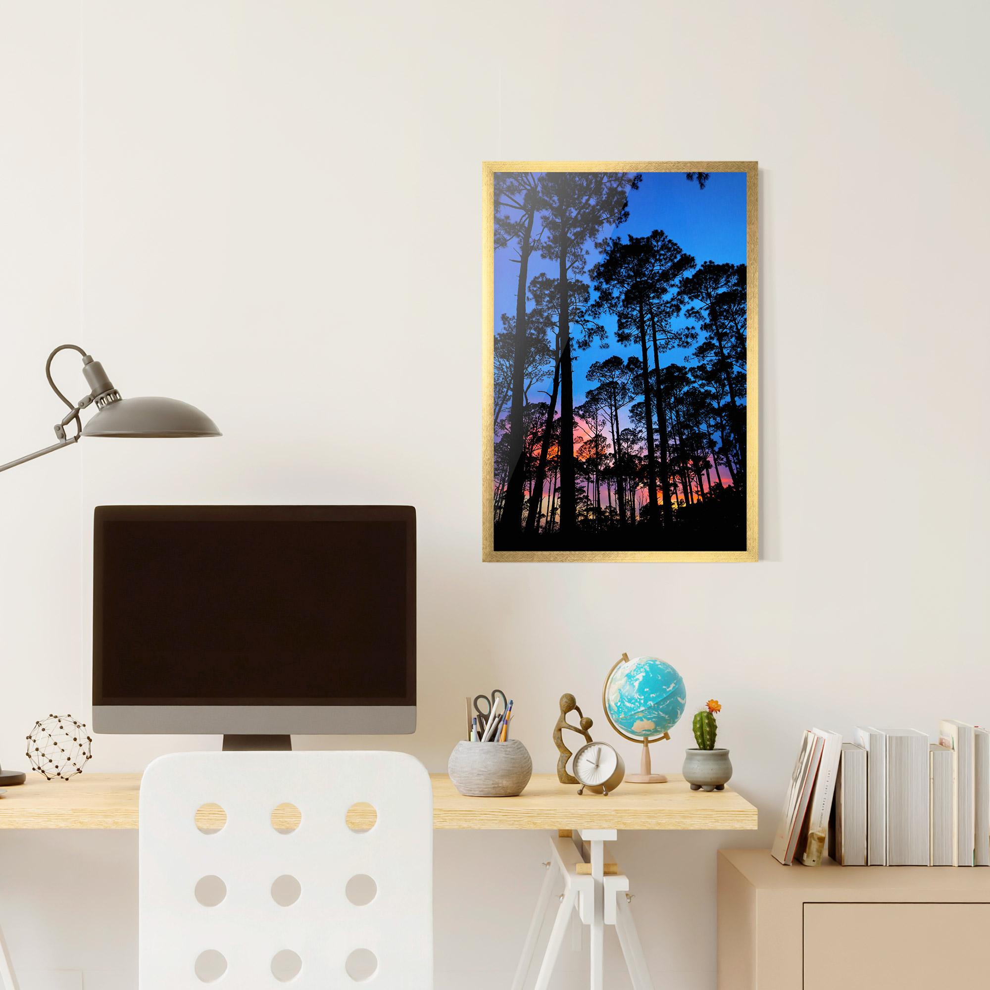 Gerahmte Poster Blue Sky Forest mockup 6