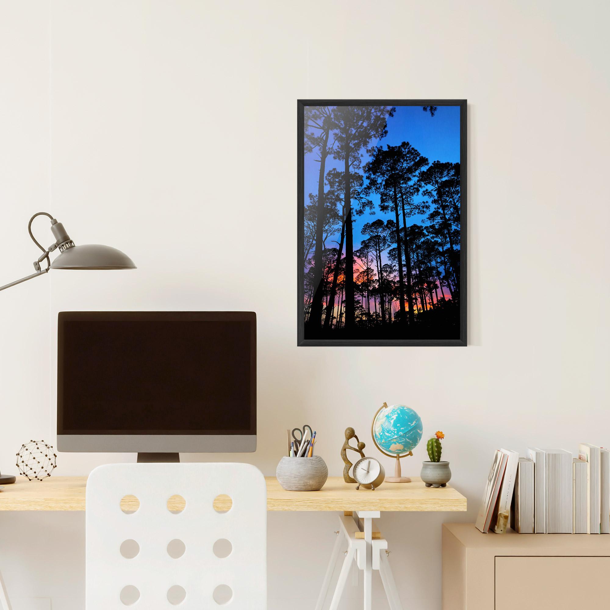 Gerahmte Poster Blue Sky Forest mockup 6