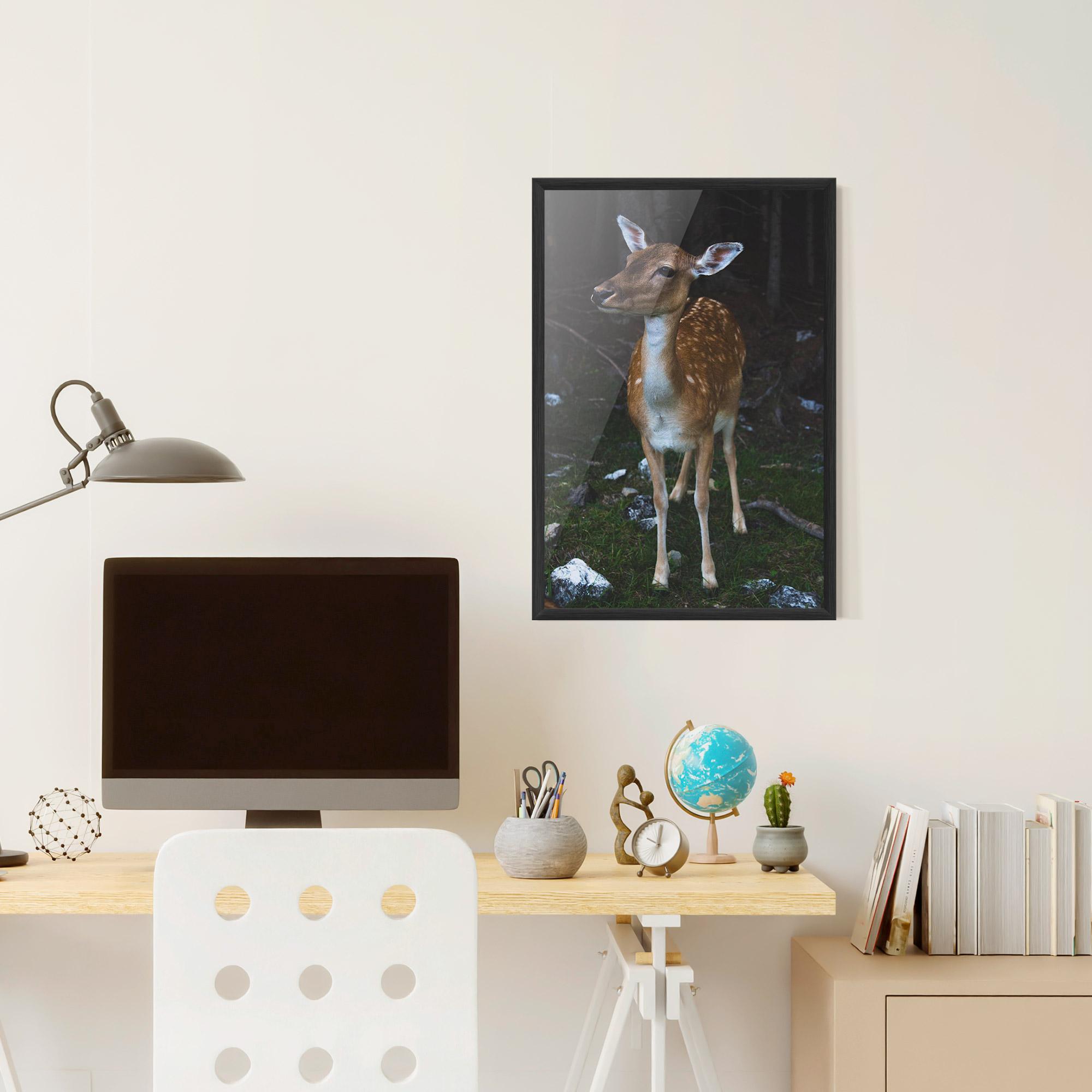 Gerahmte Poster Forest Cute Deer mockup 6