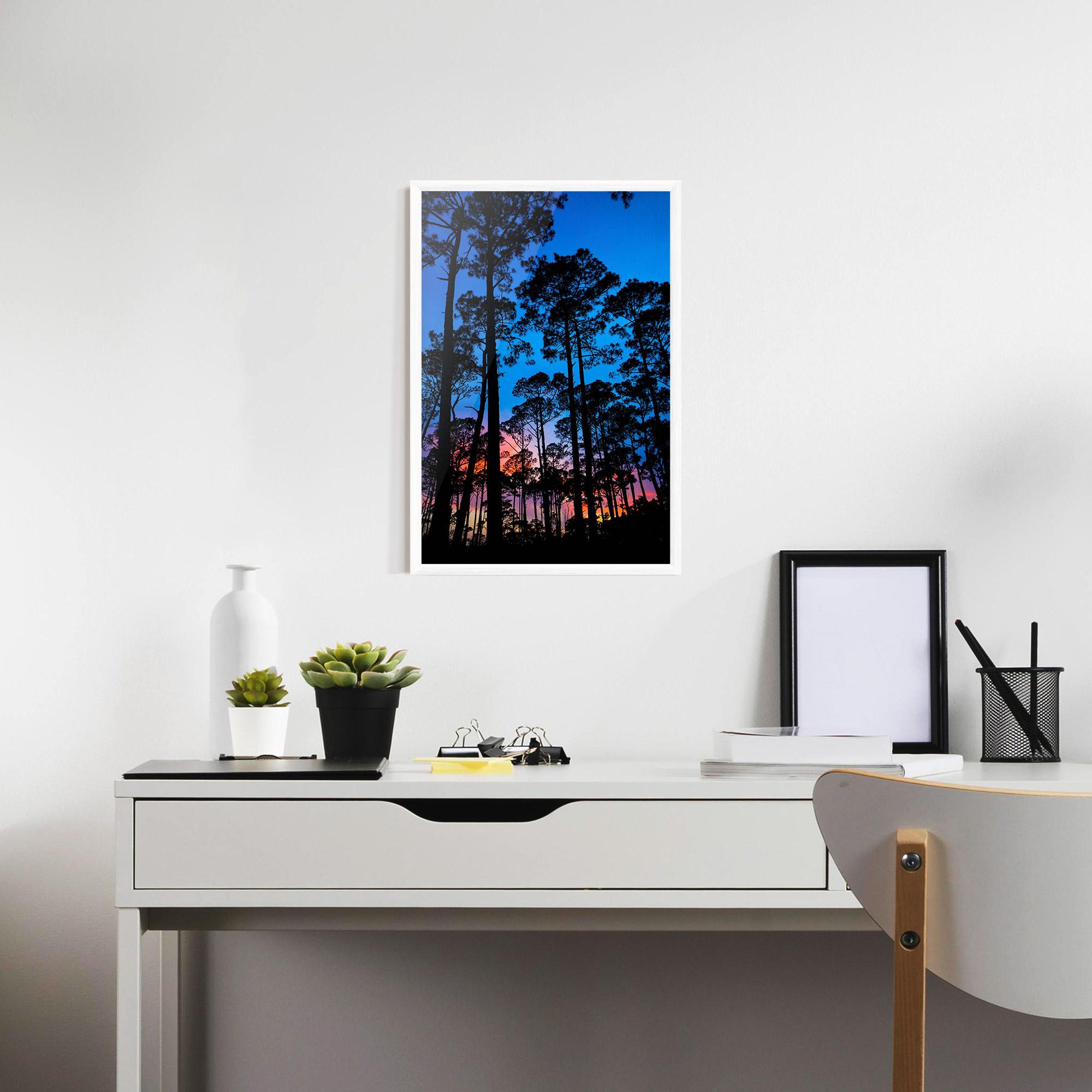 Gerahmte Poster Blue Sky Forest mockup 7