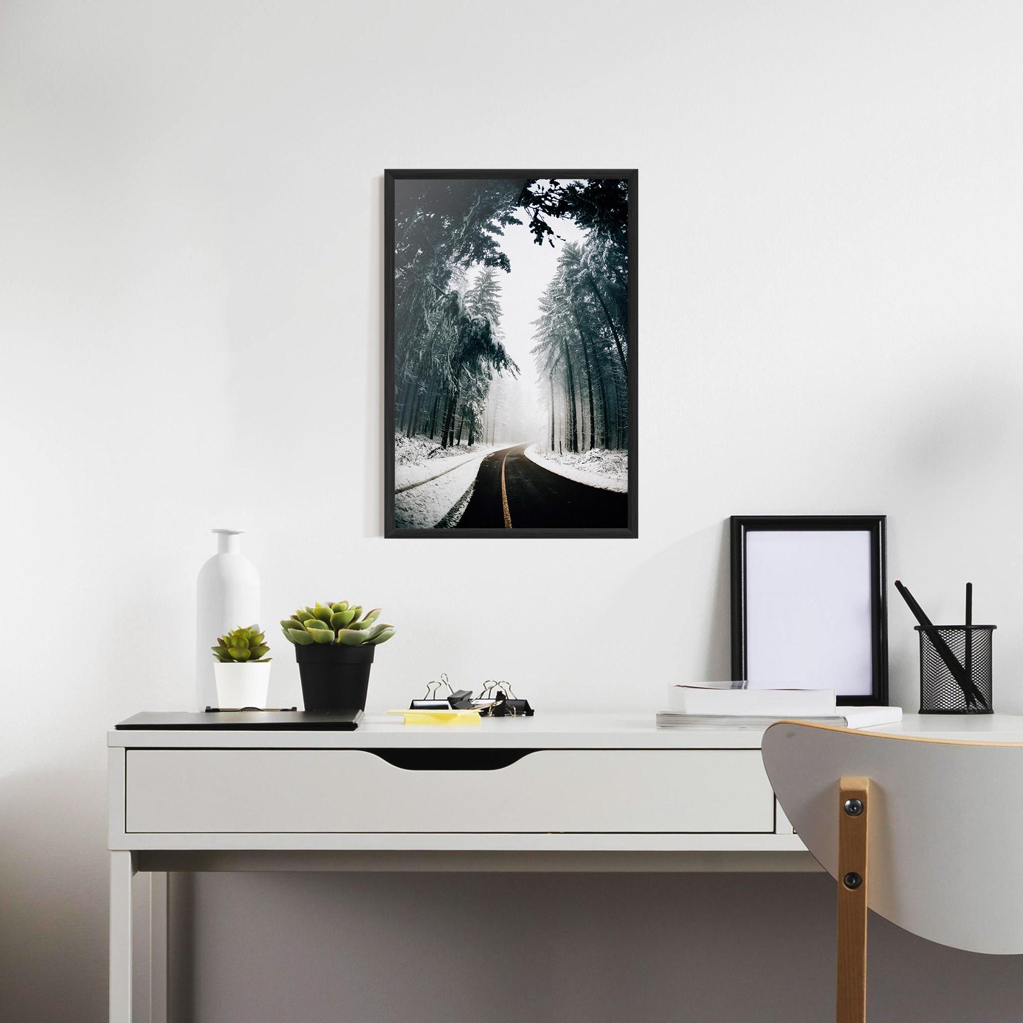 Gerahmte Poster Snow Road Dorest mockup 7