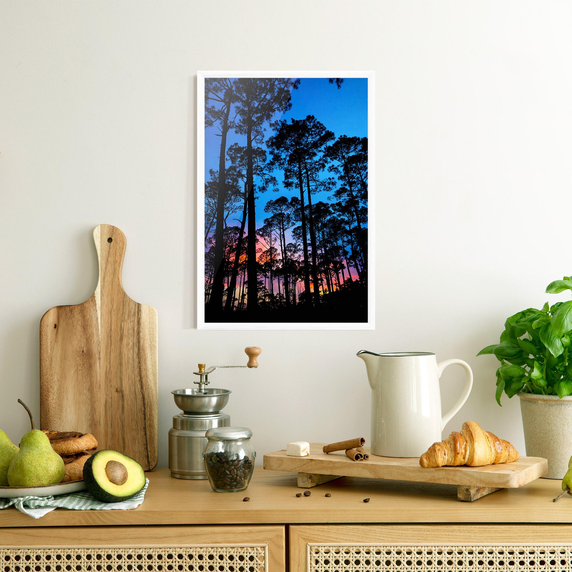 Gerahmte Poster Blue Sky Forest mockup 8