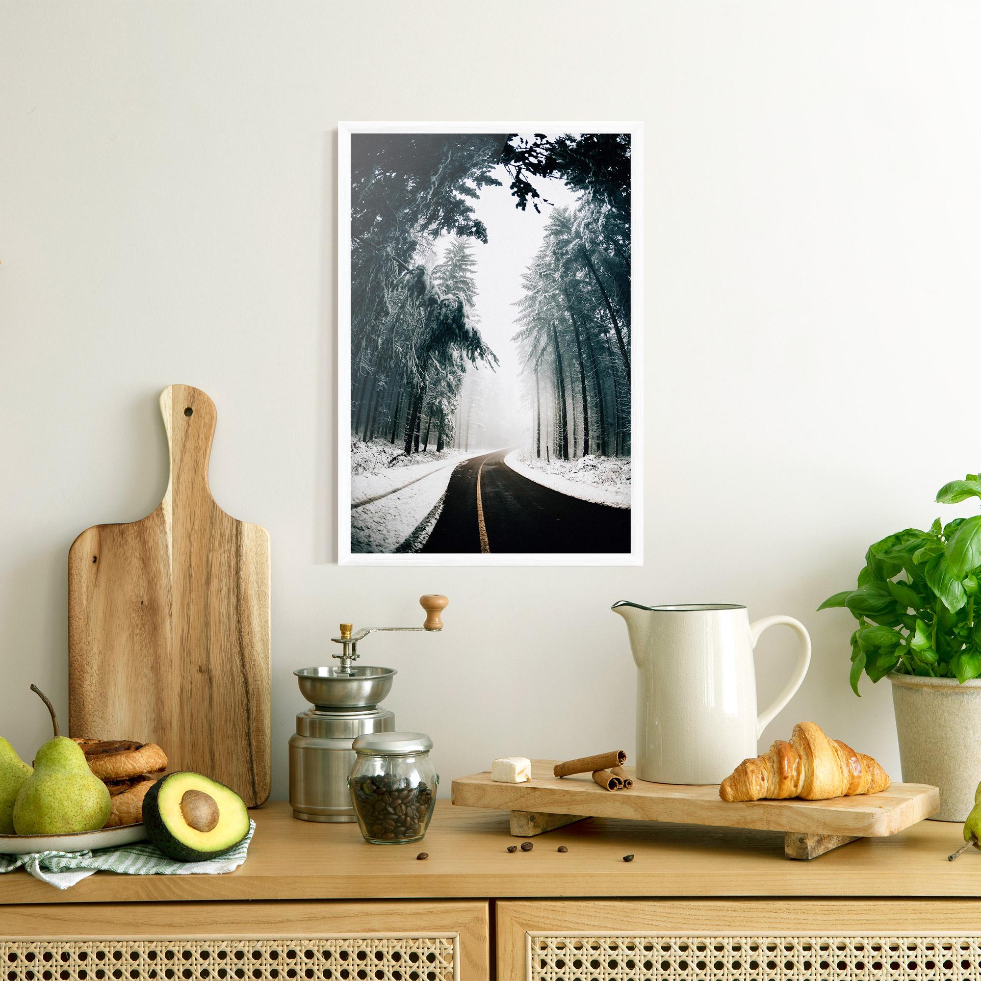 Gerahmte Poster Snow Road Dorest mockup 8