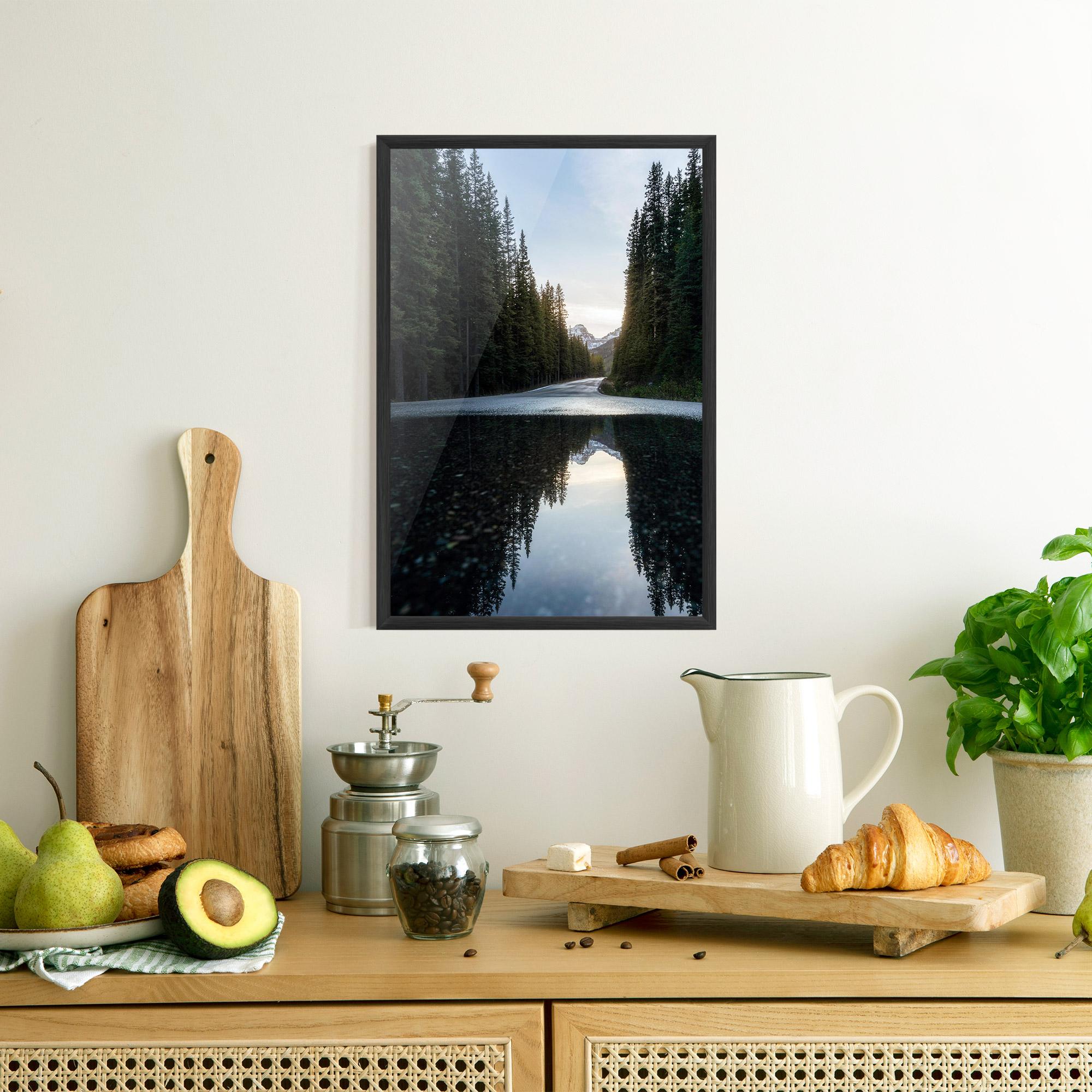 Gerahmte Poster Big Lake Forest mockup 8