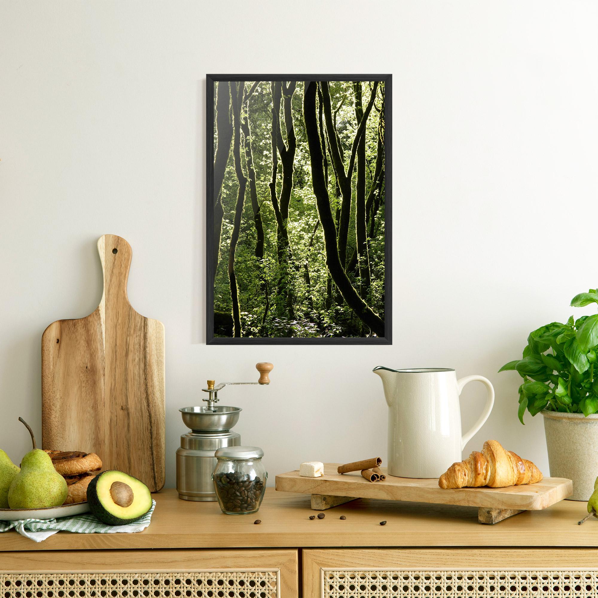 Gerahmte Poster Forest Black Trees mockup 8