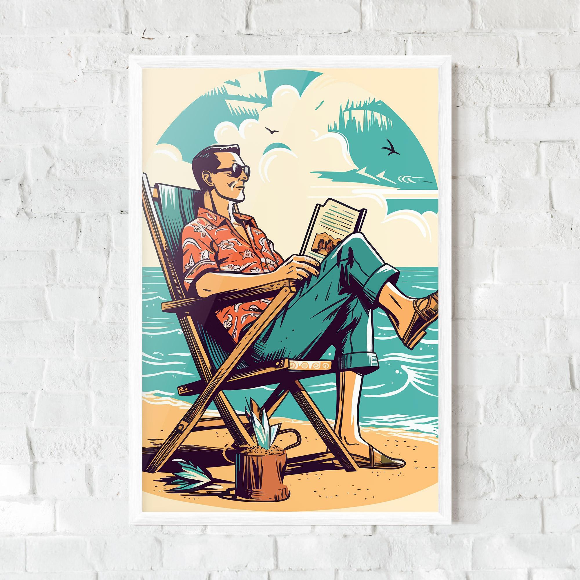 Gerahmte Poster Beach Relax mockup 0