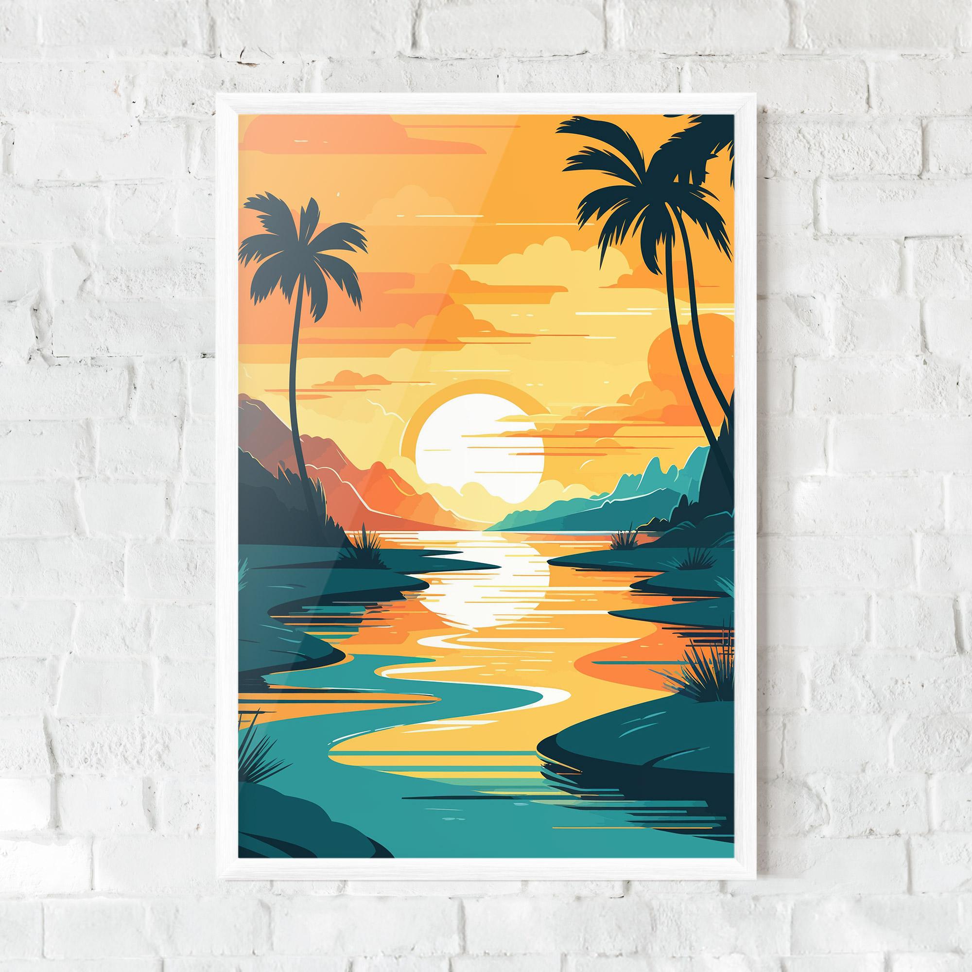 Gerahmte Poster Beach Water mockup 0