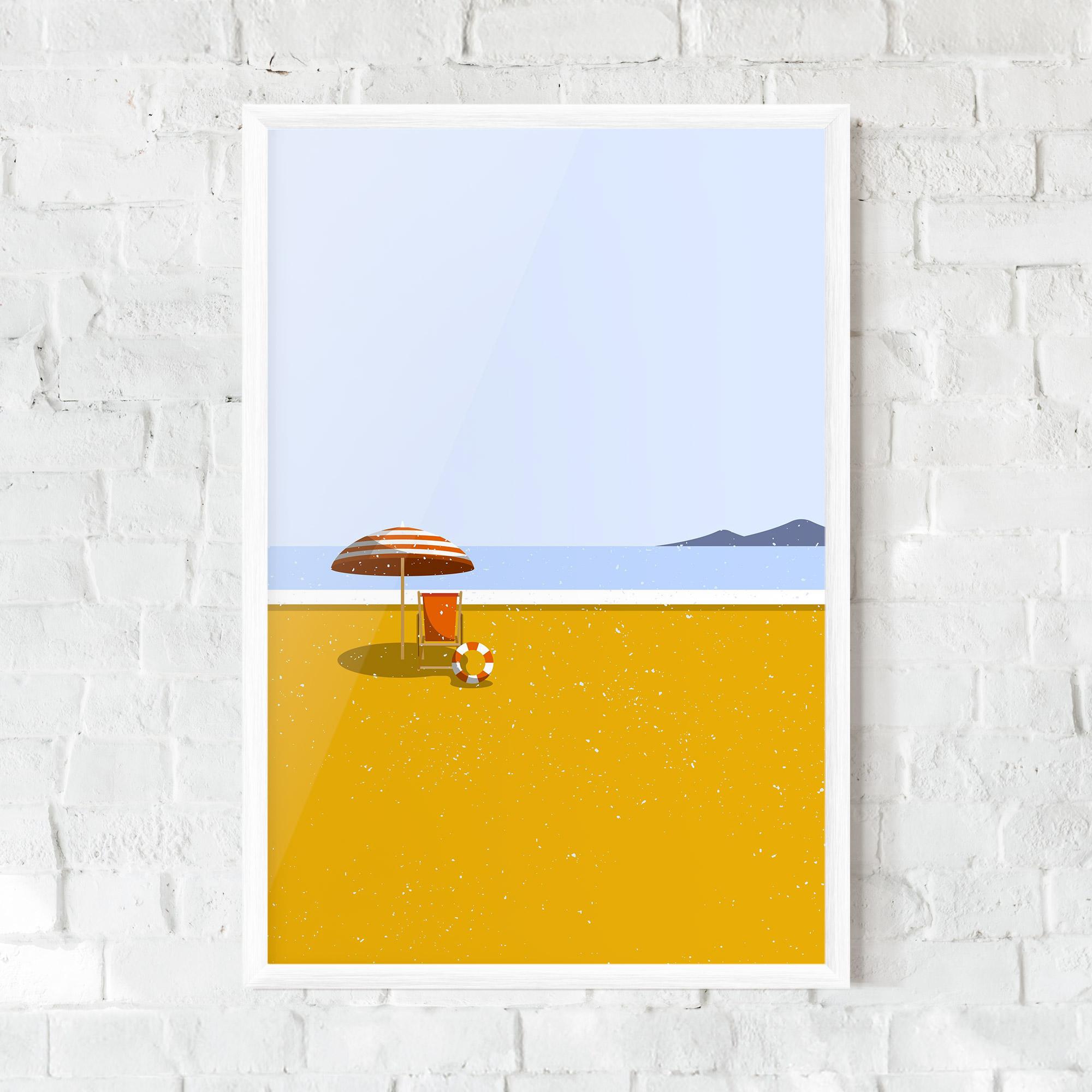 Gerahmte Poster Yellow Beach mockup 0