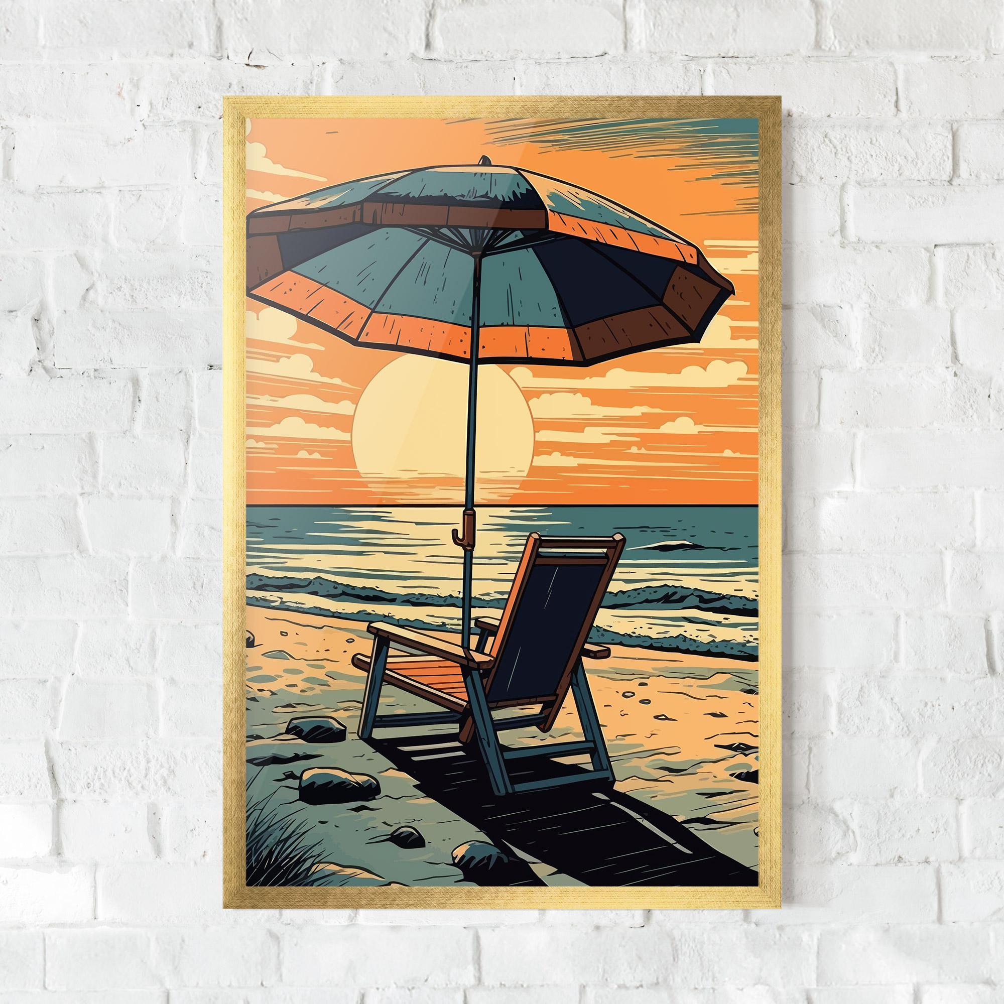 Gerahmte Poster Beach Nice View mockup 0