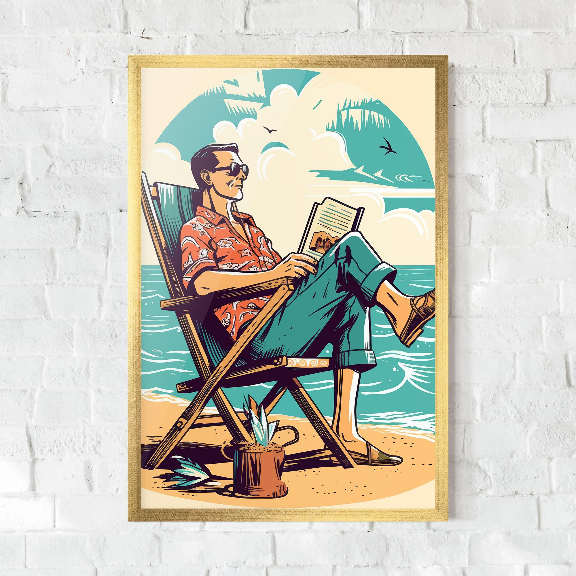 Gerahmte Poster Beach Relax mockup 0