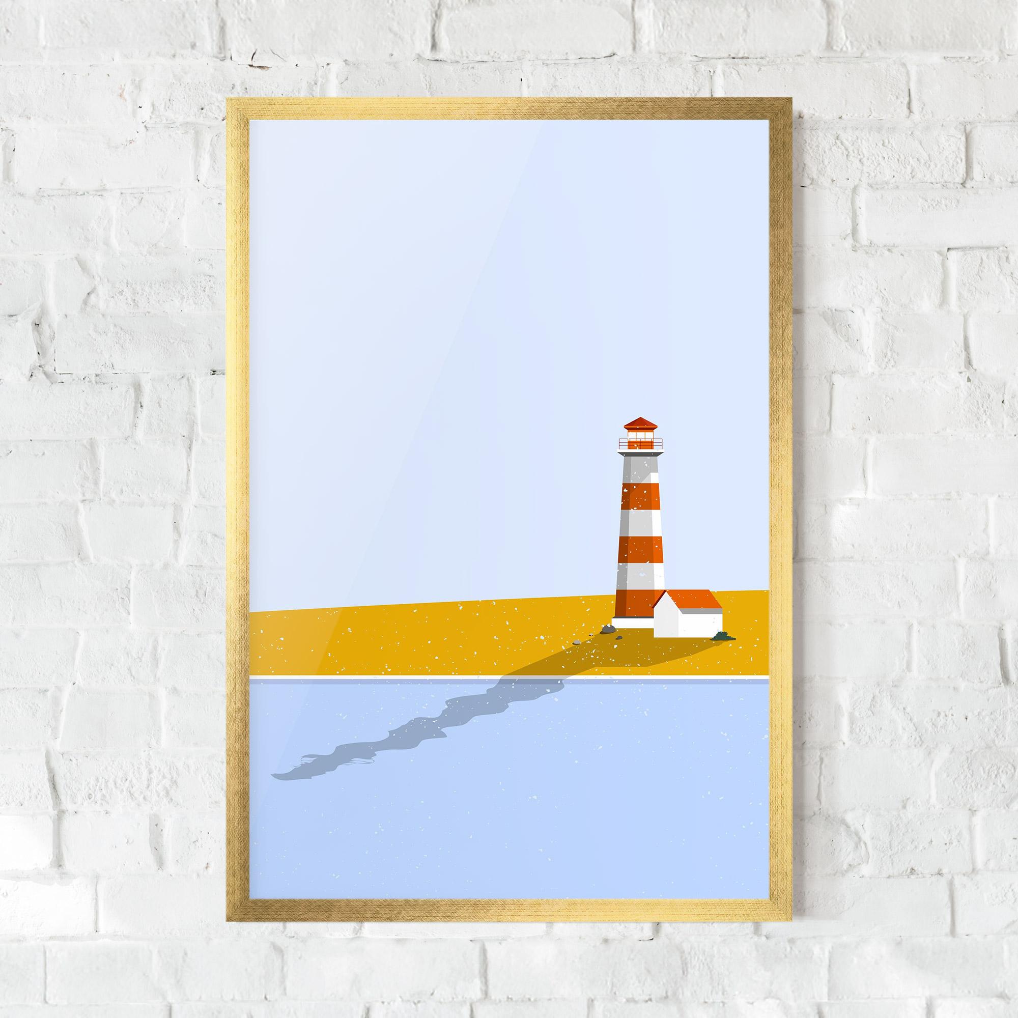Gerahmte Poster Beach Tower mockup 0