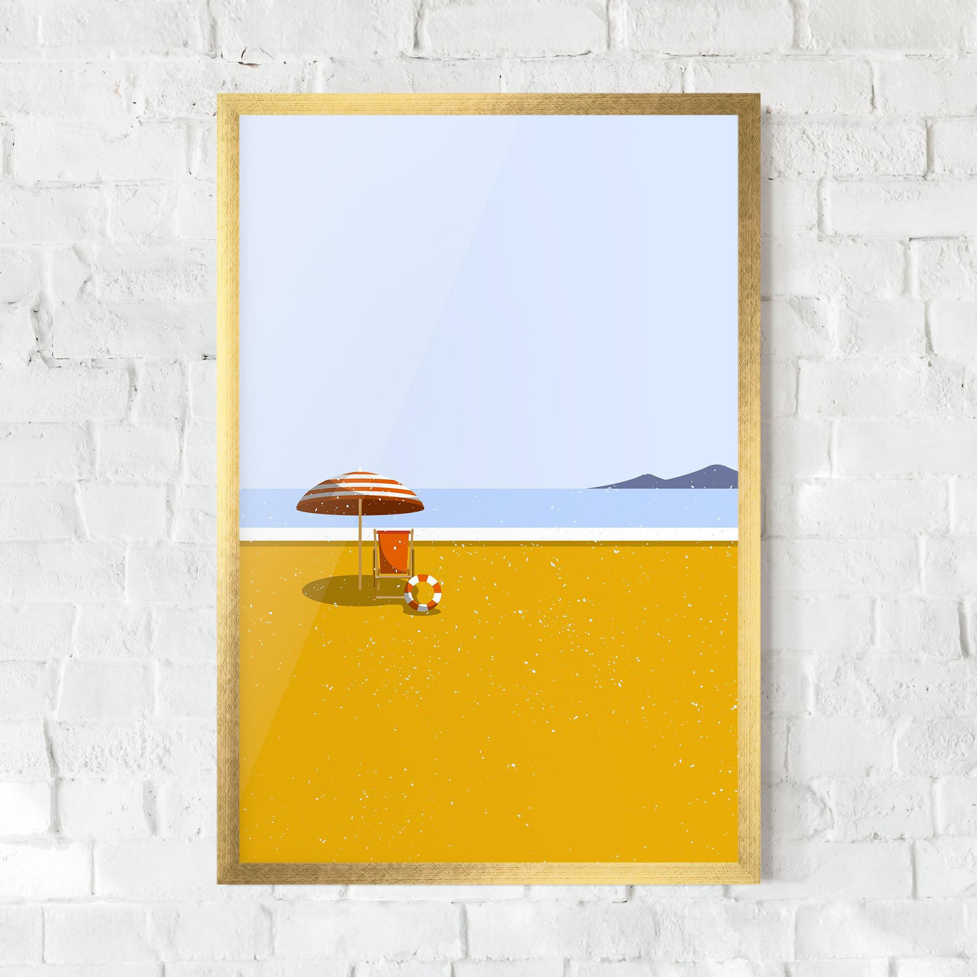 Gerahmte Poster Yellow Beach mockup 0