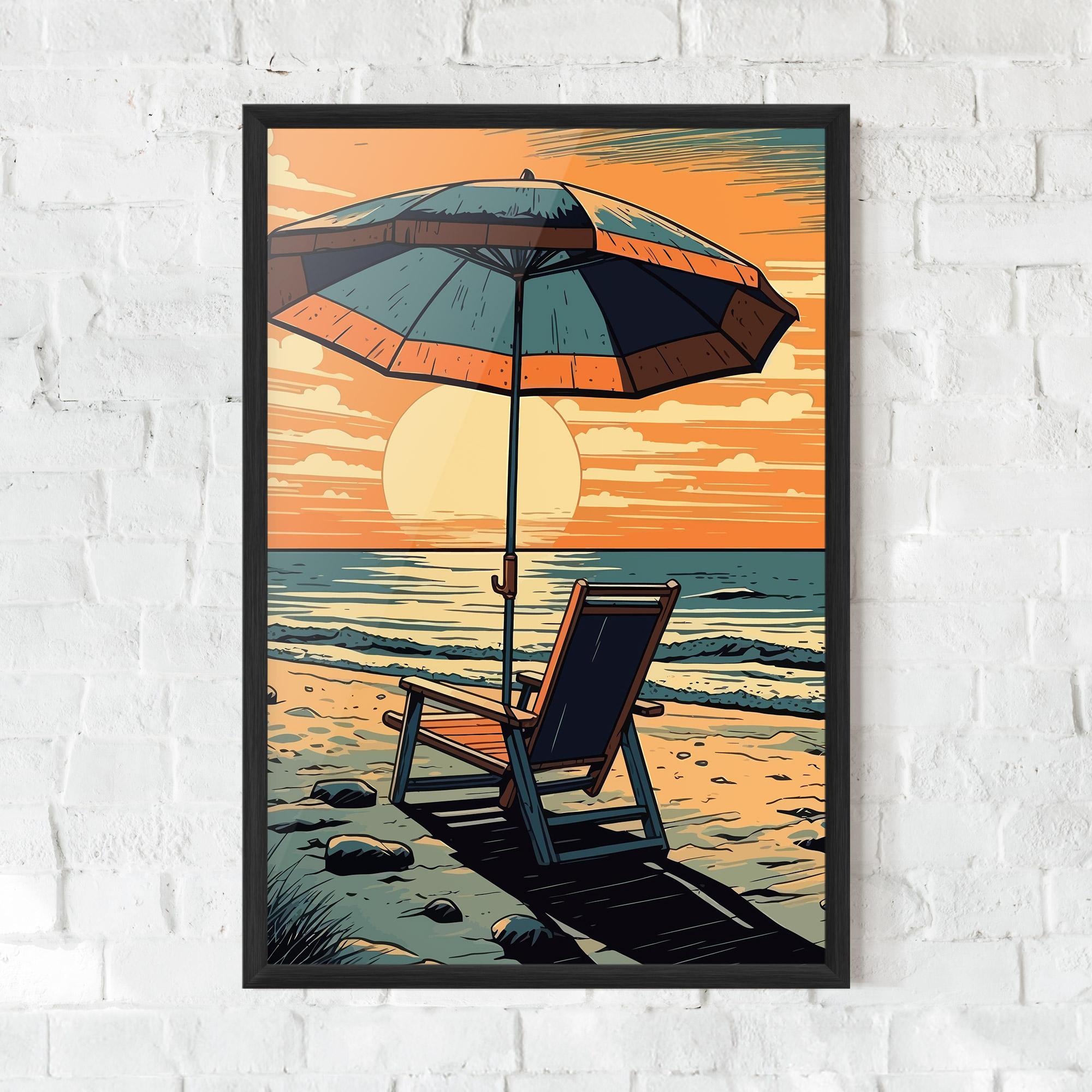 Gerahmte Poster Beach Nice View mockup 0