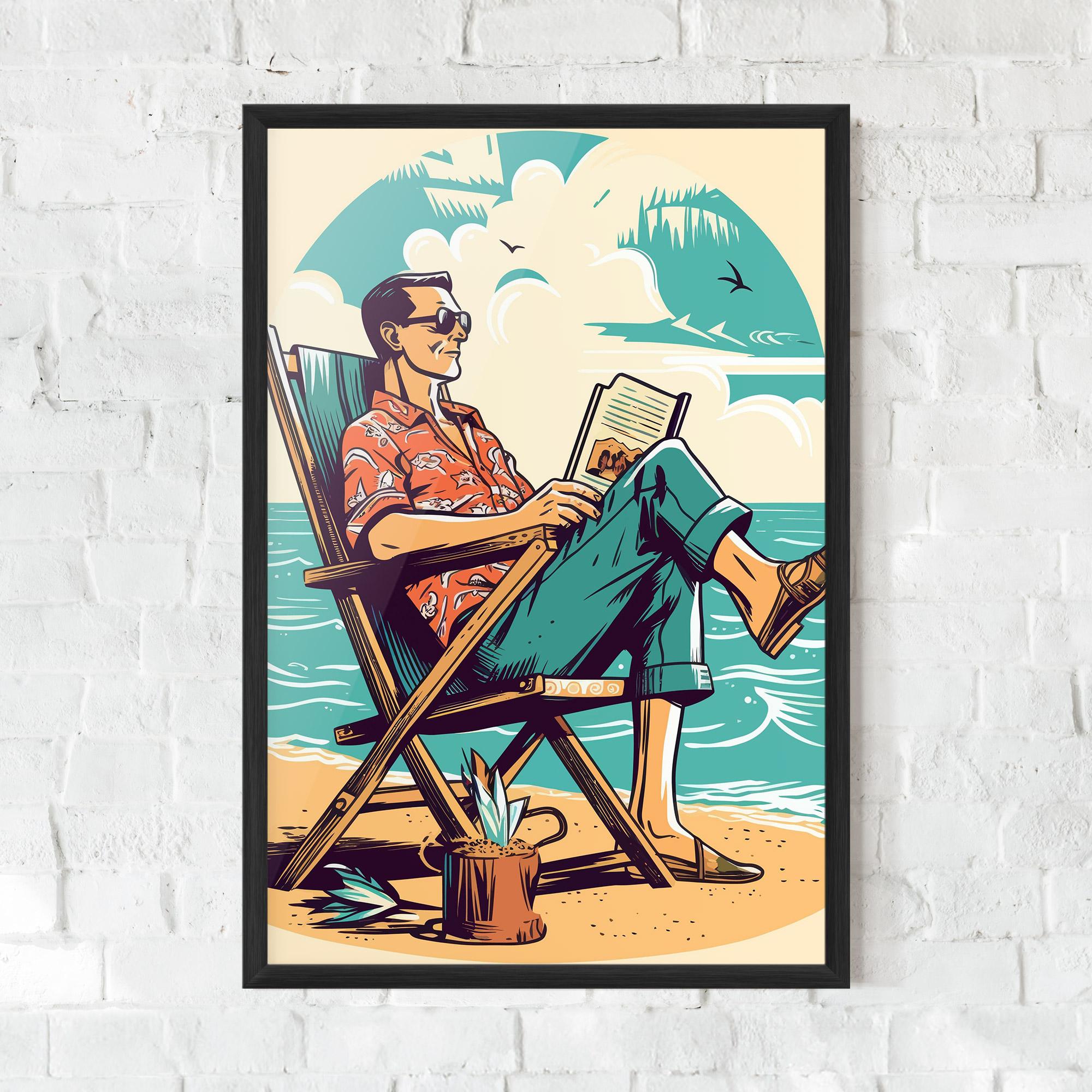 Gerahmte Poster Beach Relax mockup 0
