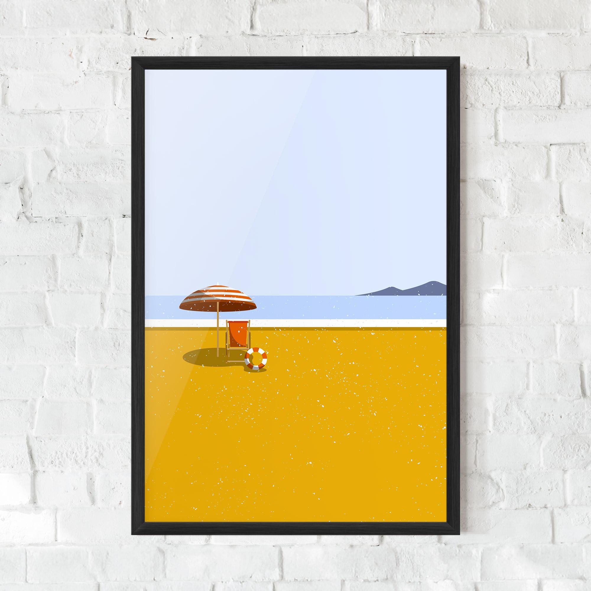 Gerahmte Poster Yellow Beach mockup 0